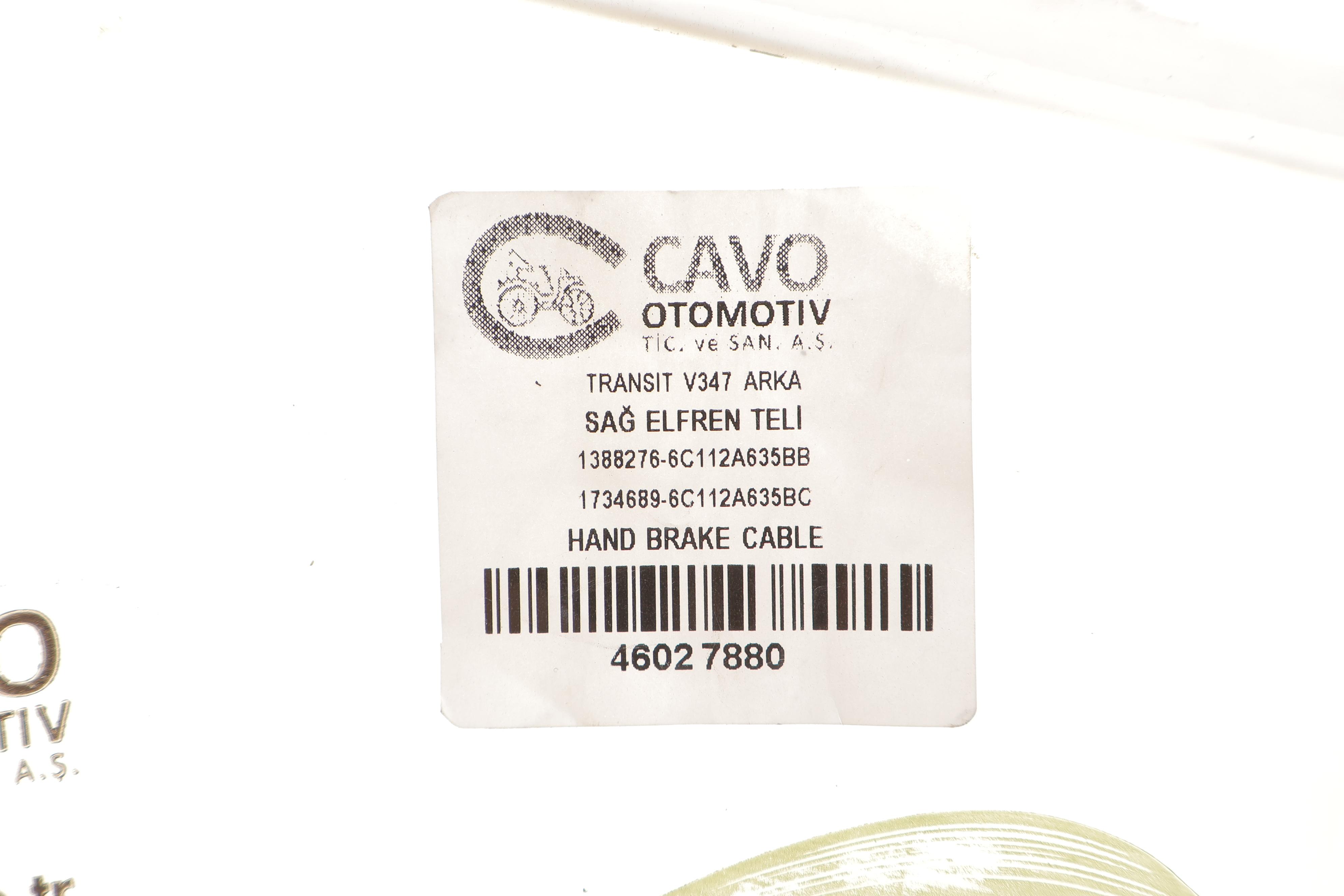 Трос ручника (задній) (R) Ford Transit 06- (1270/1070mm)