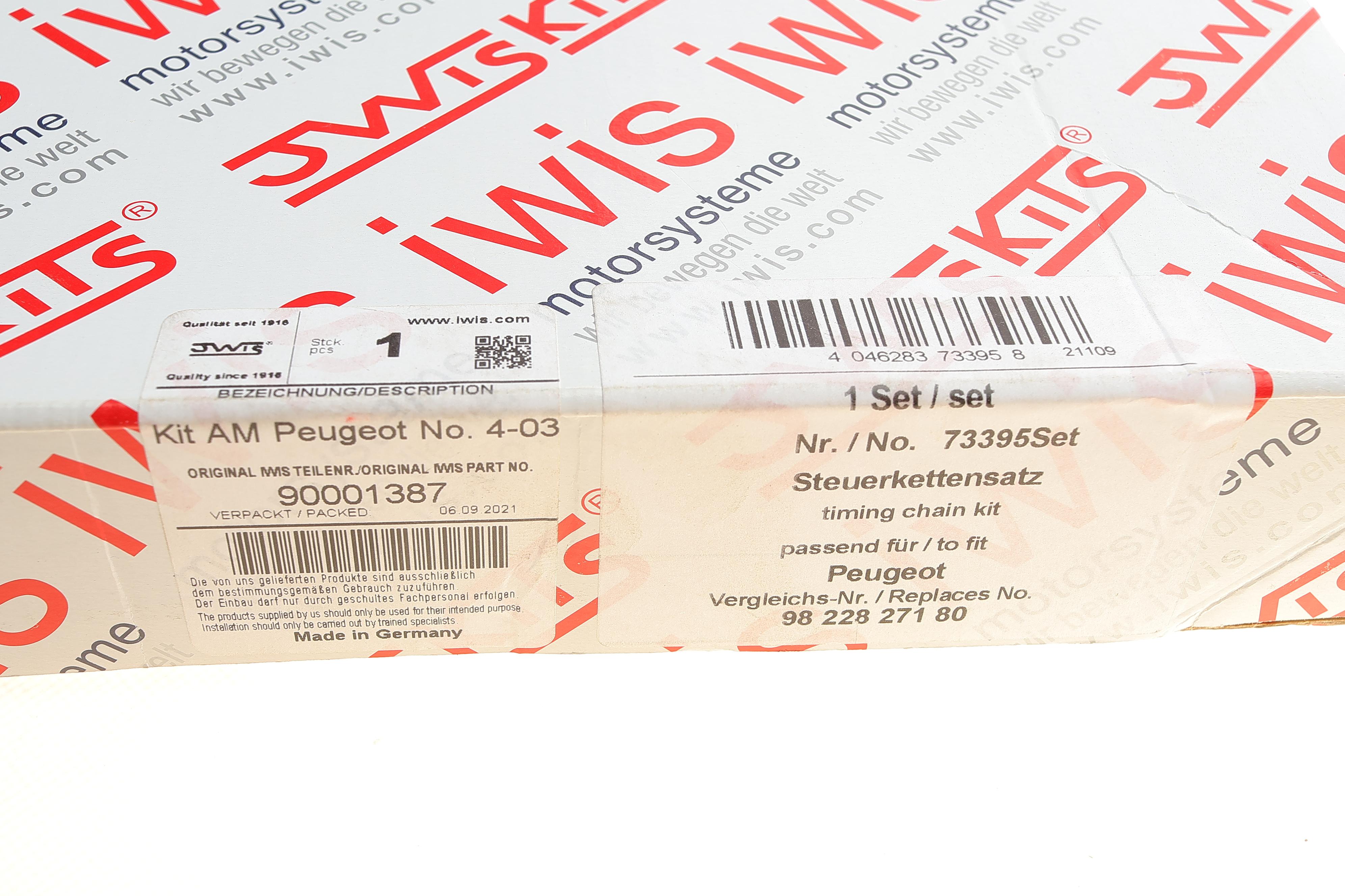 Комплект ланцюга ГРМ Citroen Berlingo/Peugeot Partner 1.6 VTi 09- (ланцюг, натяжник, фазорегулятор)