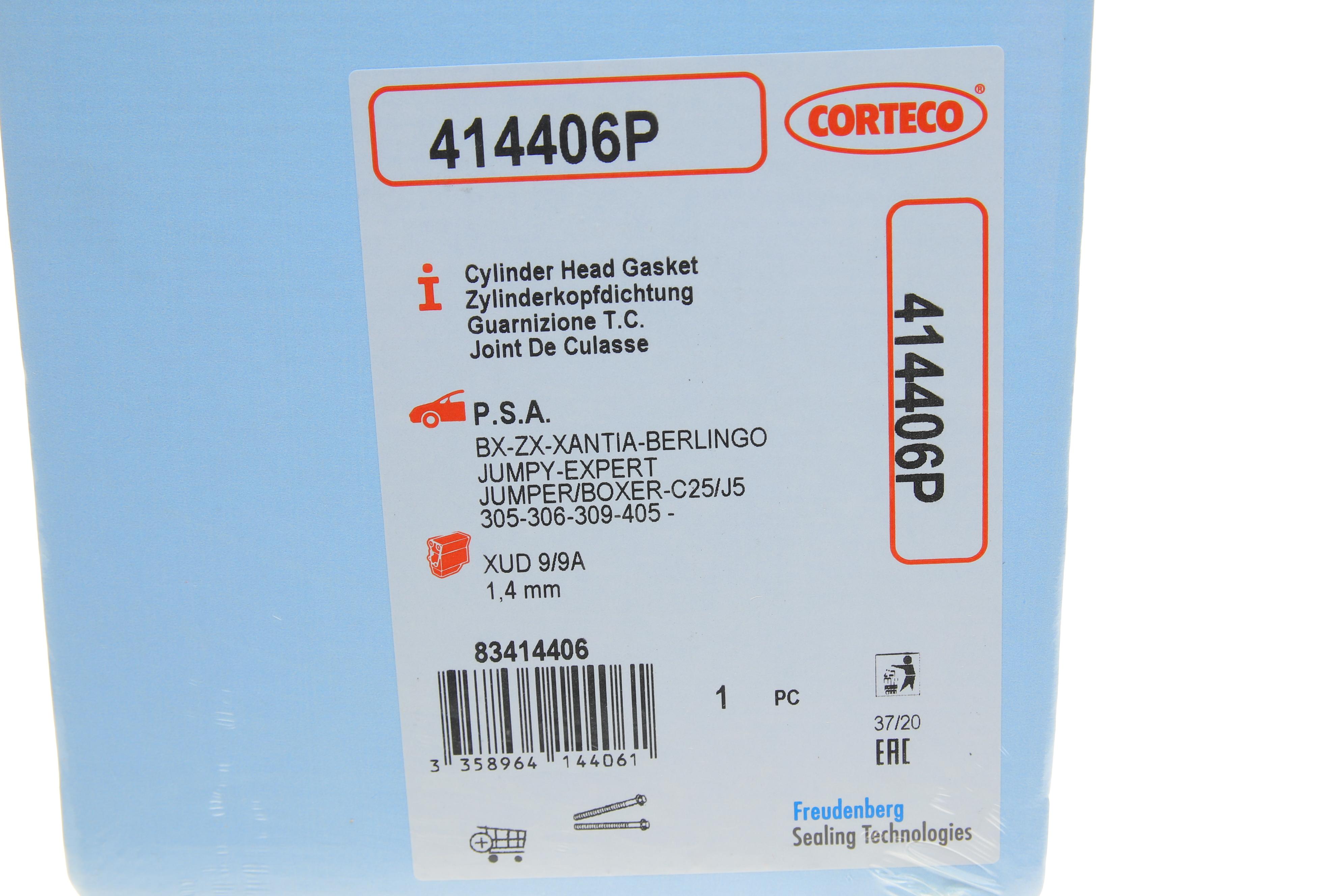 Прокладка ГБЦ Fiat Scudo/Citroen Jumpy 1.9D (1905) (2 метки) (1.4mm)