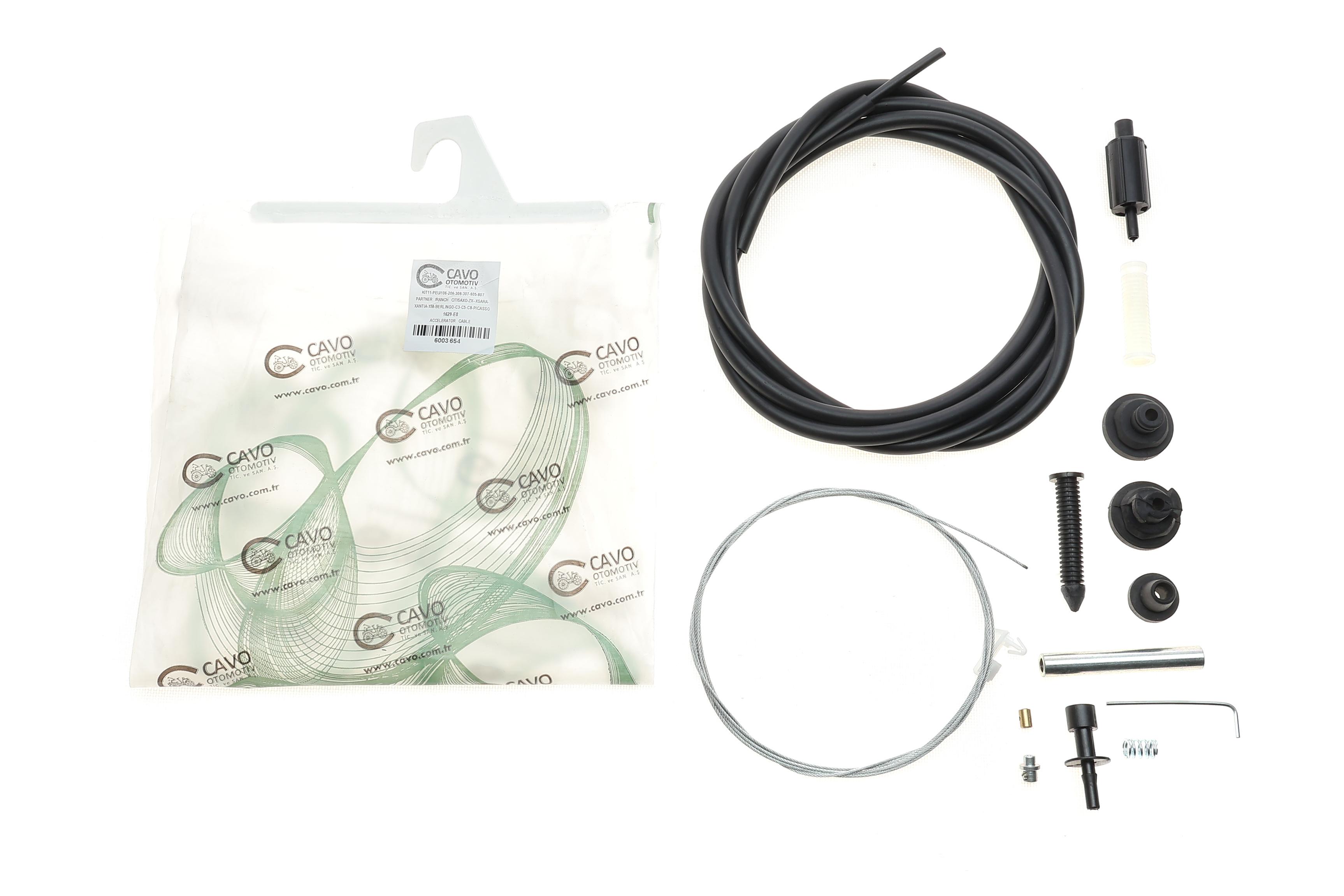 Трос газа Citroen Berlingo/Peugeot Partner 1.4/1.9D 96- (2710/2500mm)