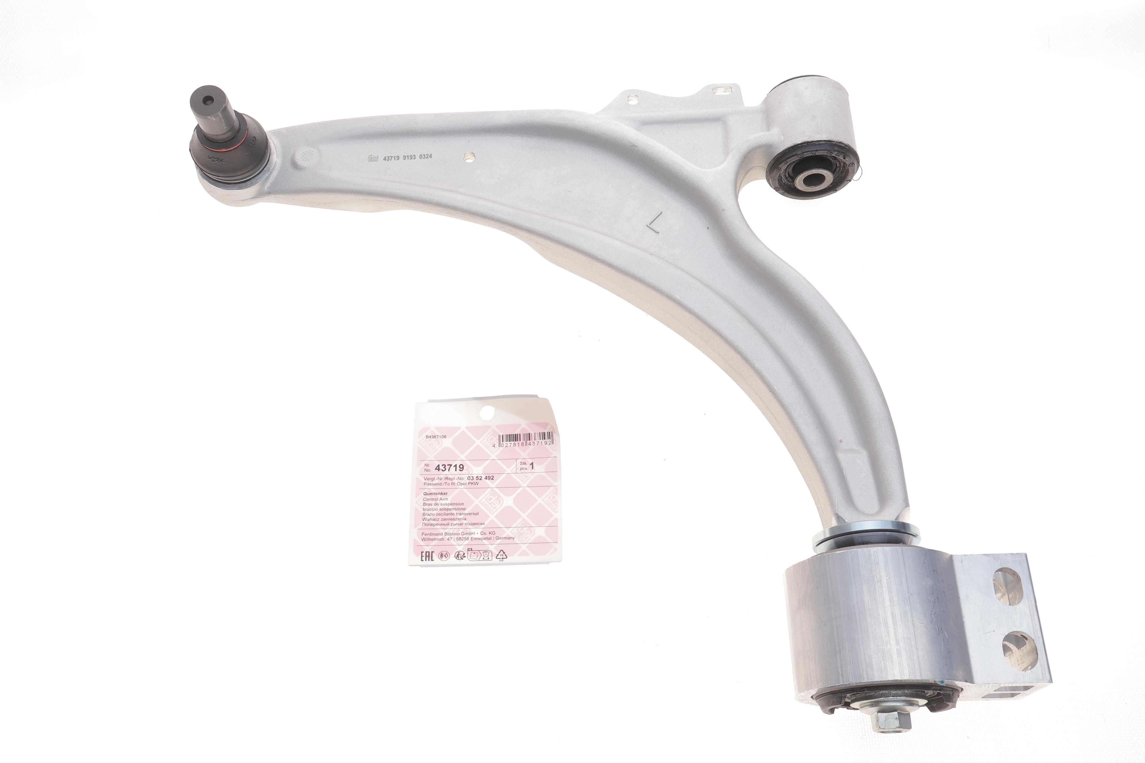 Важіль підвіски (передній) (L) Opel Astra 1.3-2.0D 09-