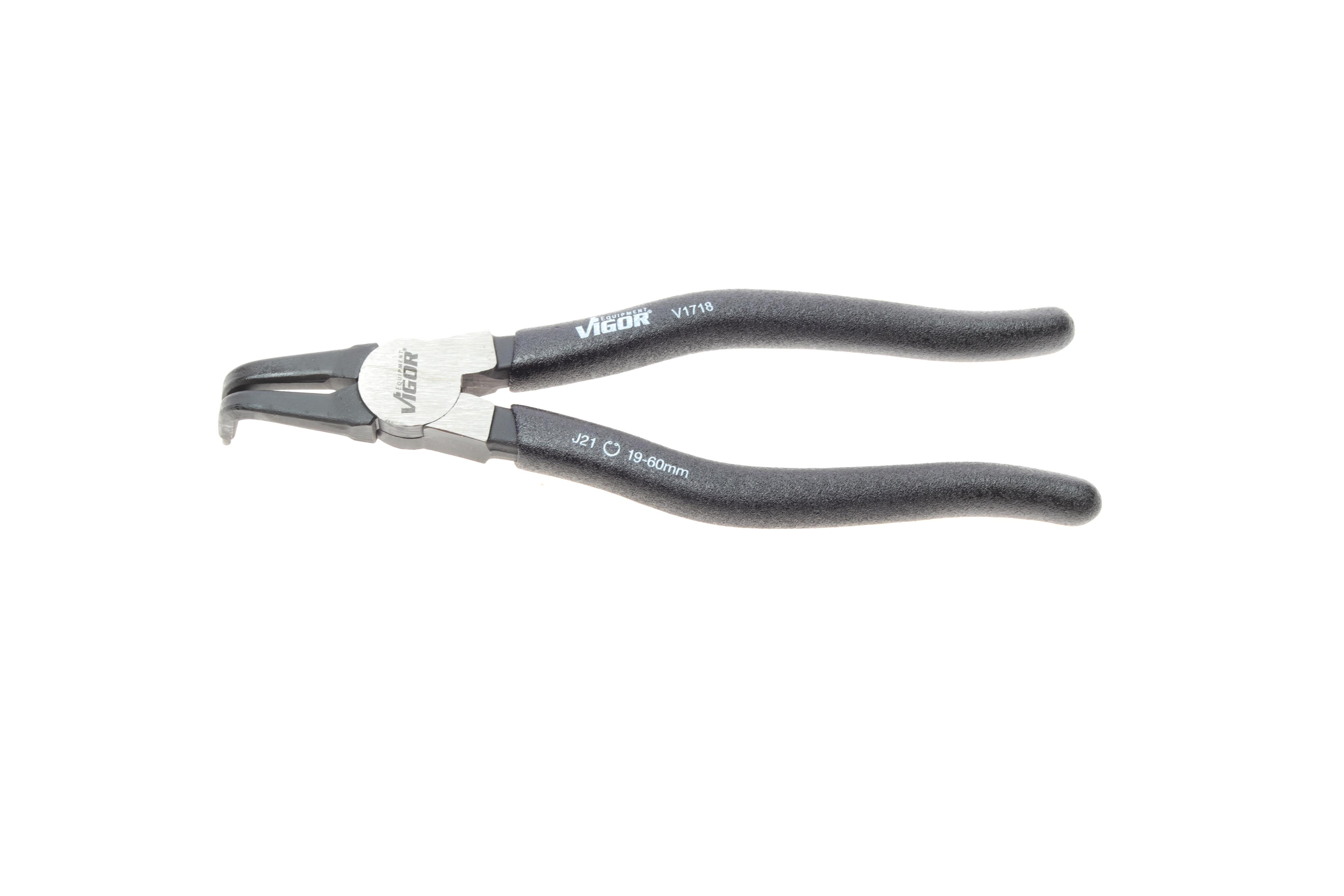 Щипці загнуті для внутрішніх стопорних кілець 1,8x19-60 мм L-180 мм