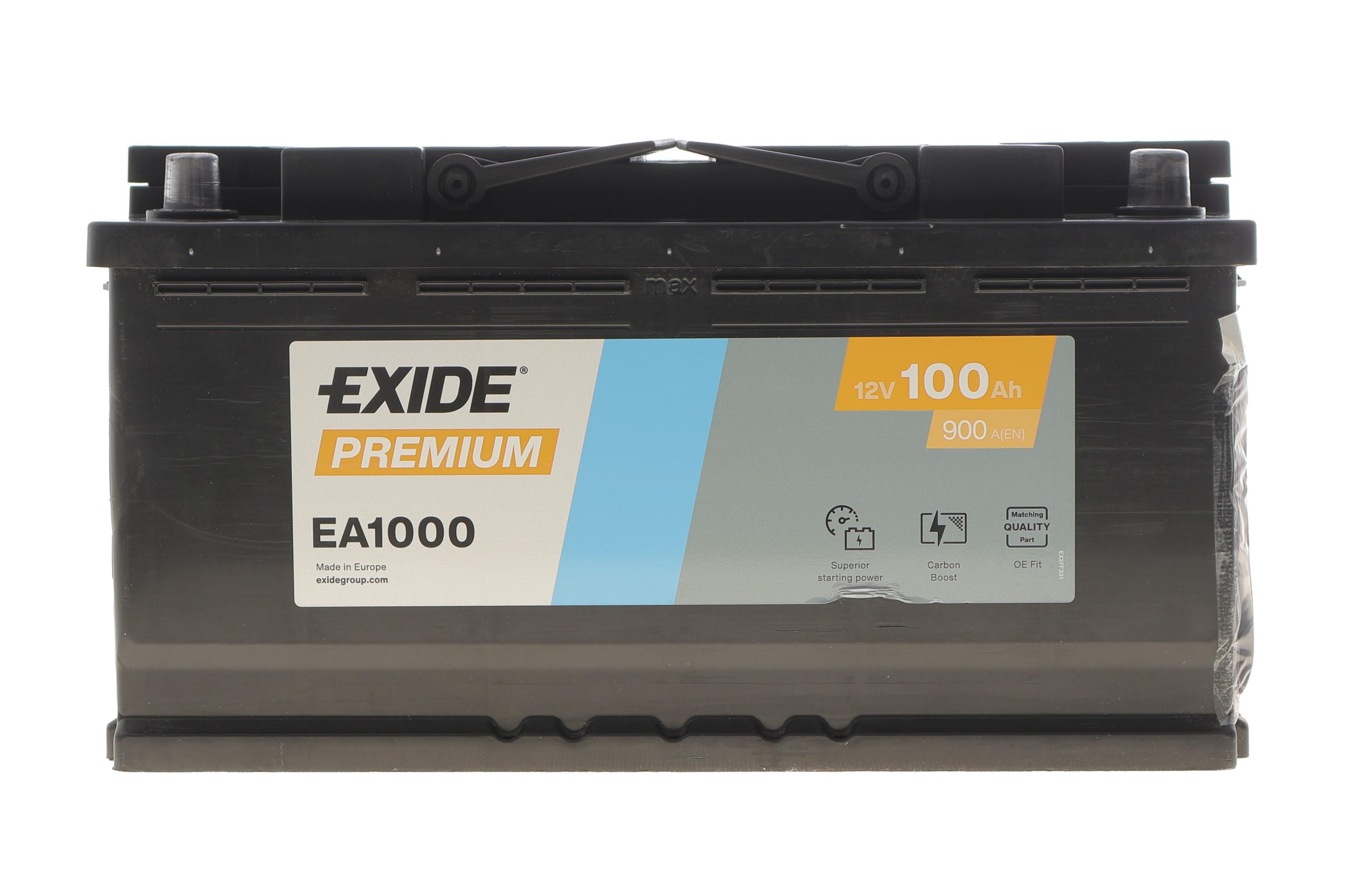 Аккумуляторная батарея 100Ah/900A (353x175x190/+R/B13) Premium (поврежден/не протекает)