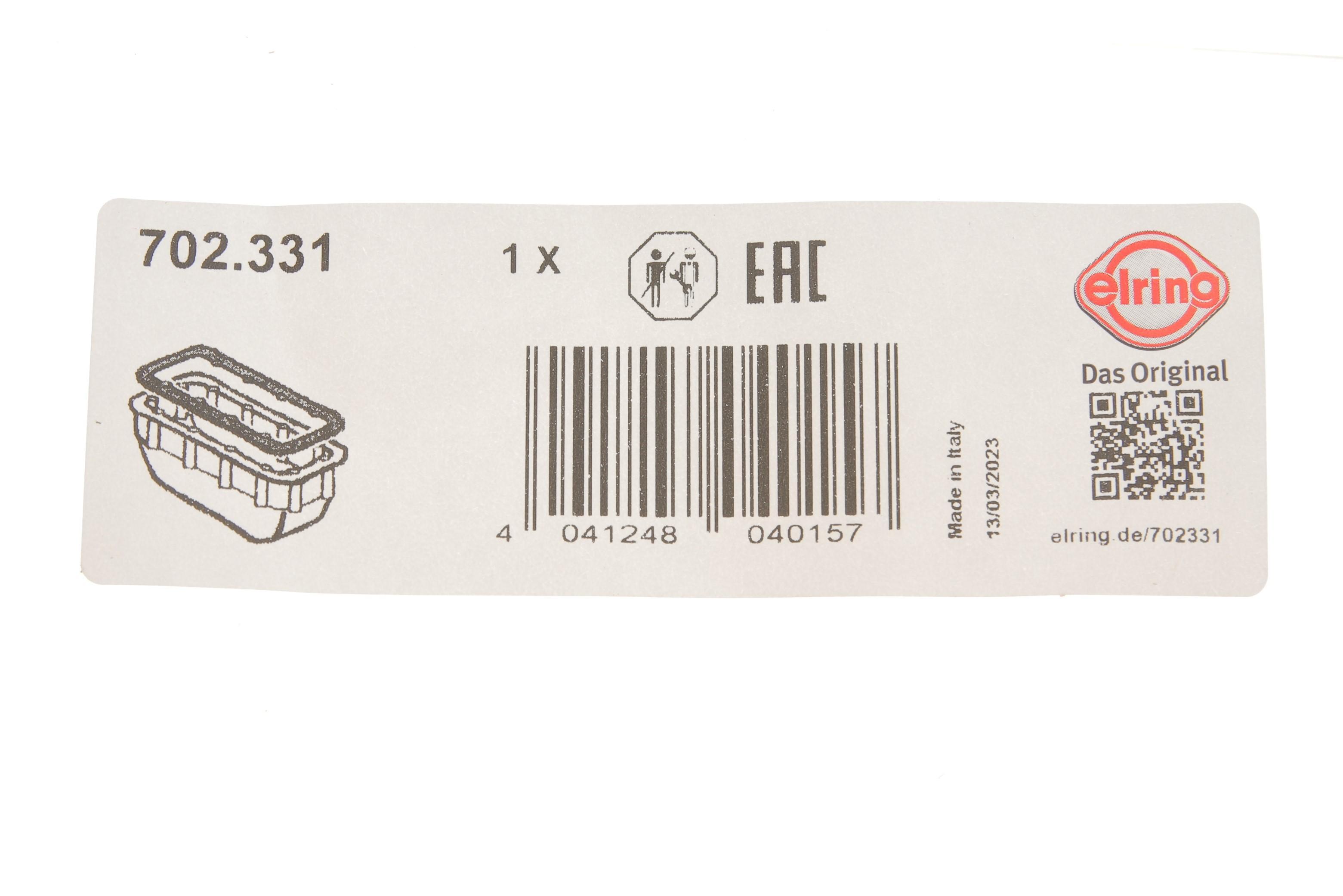 Прокладка піддону Opel 1.8/2.0 86-