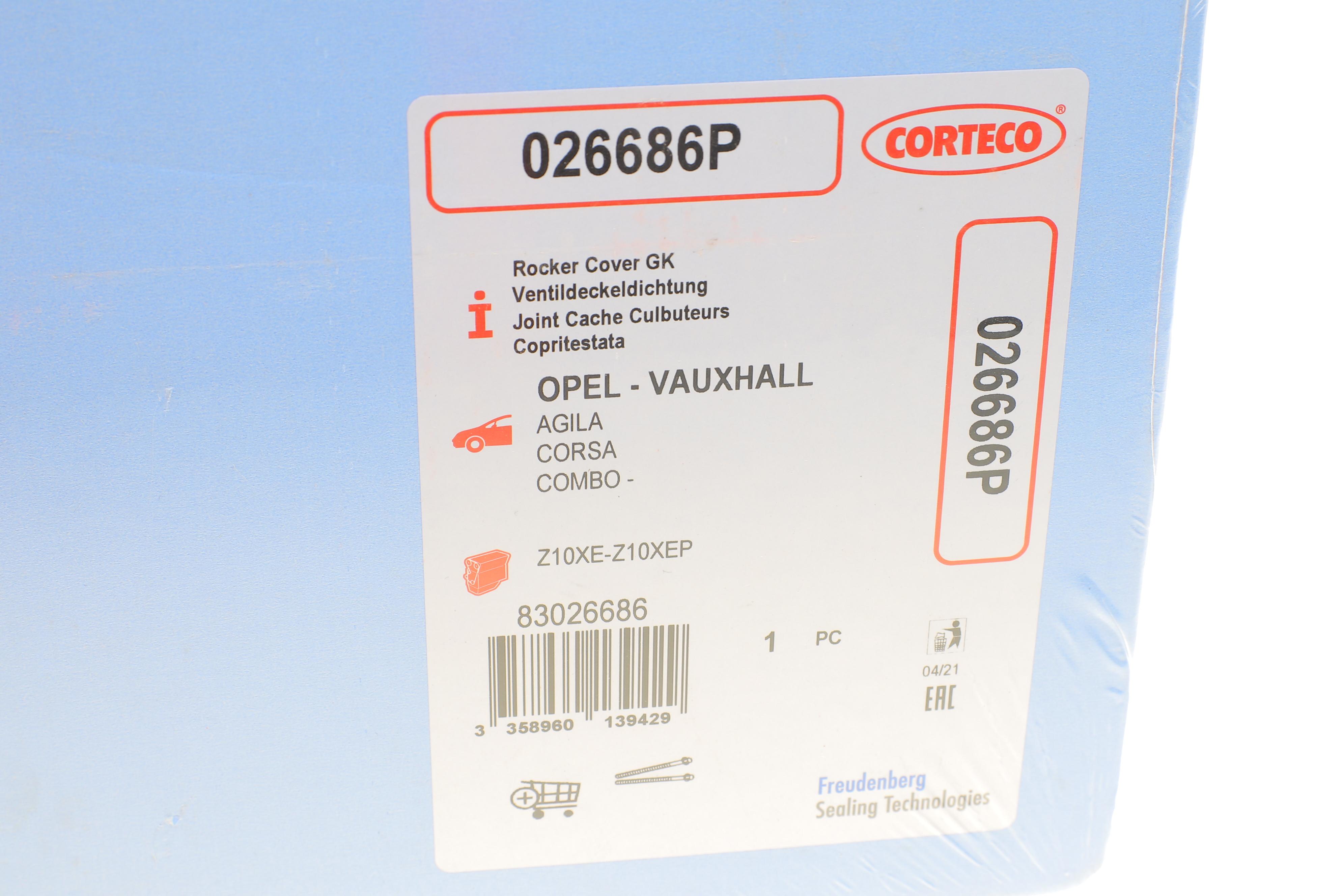 Прокладка кришки клапанів Opel Corsa 1.0 03-