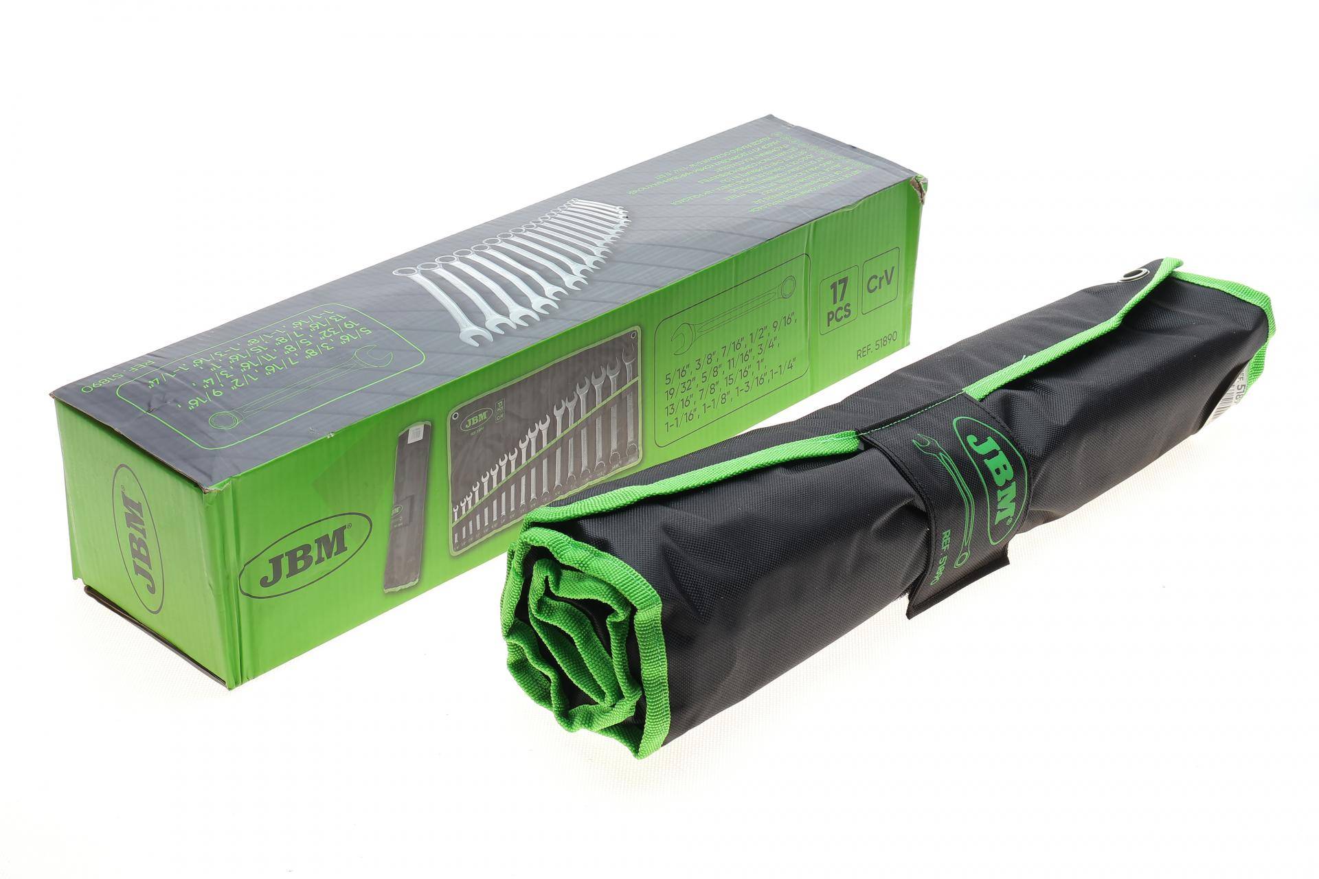 Набір ключів ріжково-накидних 5/16-1"1/4 дюймових 17 од.