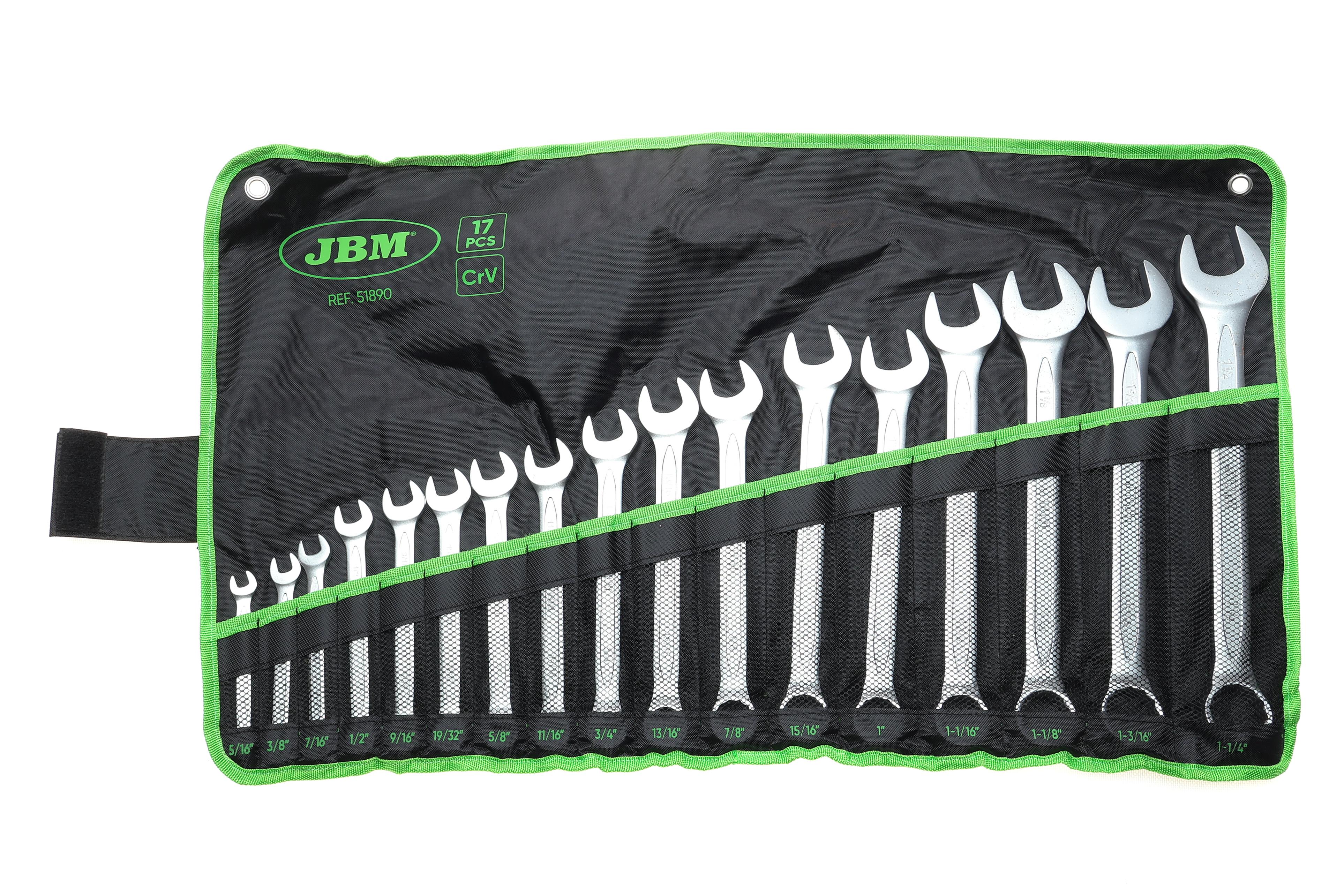 Набір ключів ріжково-накидних 5/16-1"1/4 дюймових 17 од.