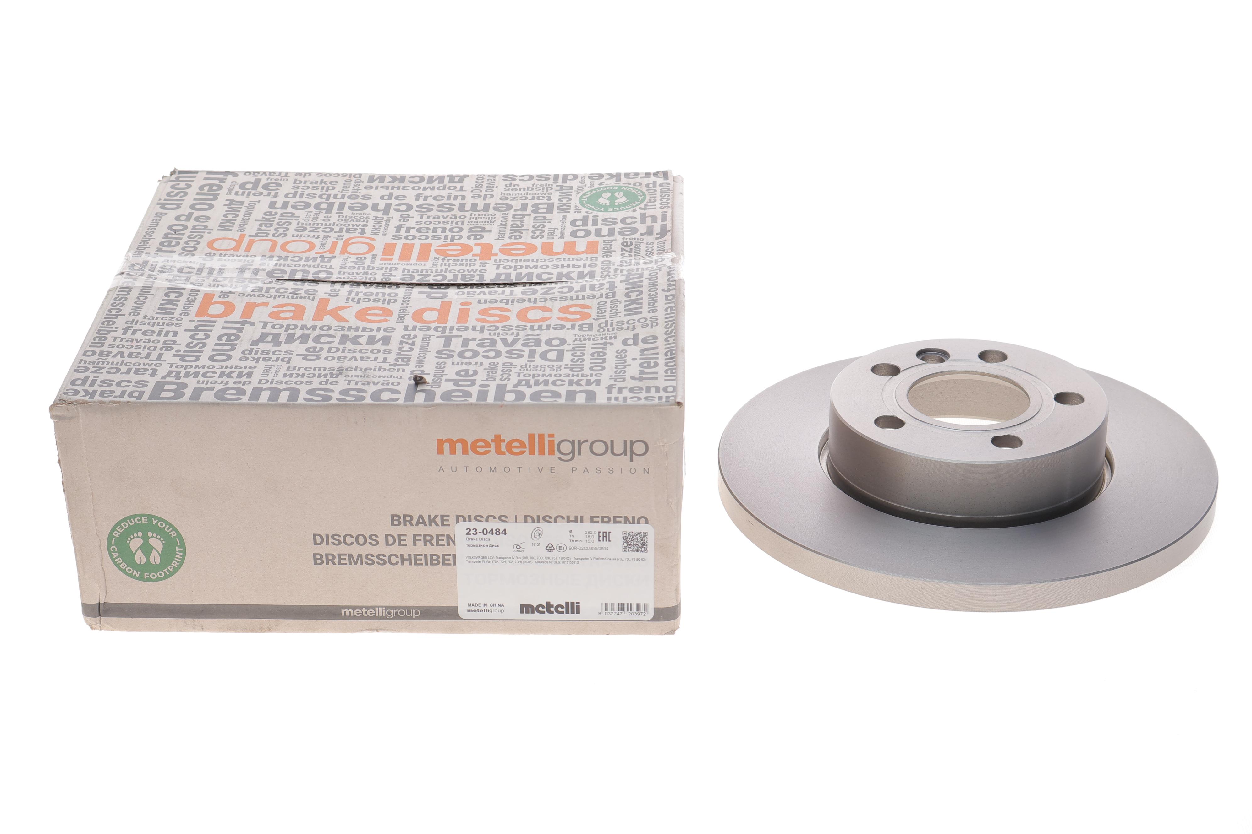 Диск гальмівний (передній) VW T4 90-03 (282x18) (повний)