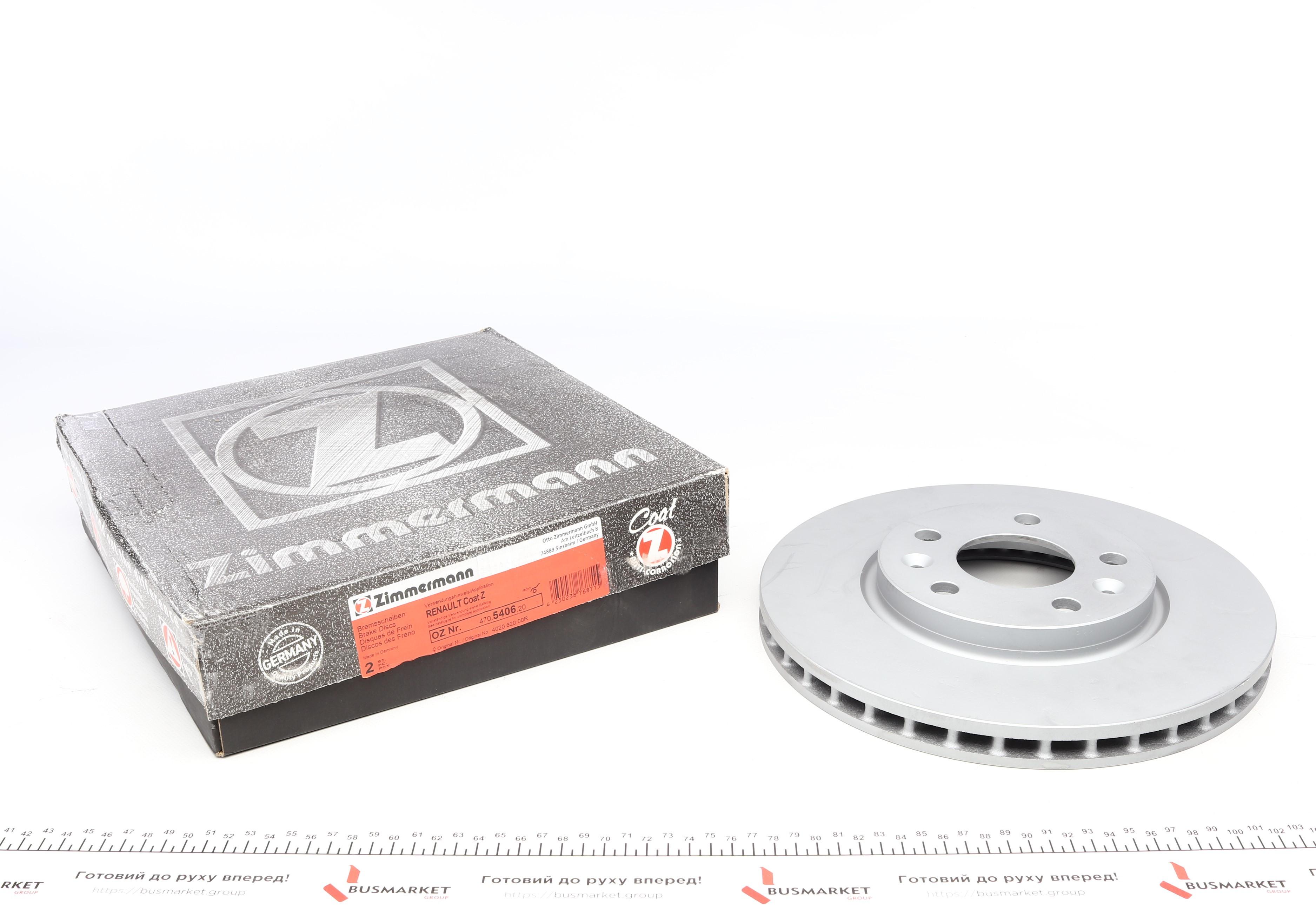 Диск тормозной (передний) Renault Megane IV 18-/Talisman 15- (296x26) (с покрытием) (вентилируемый)