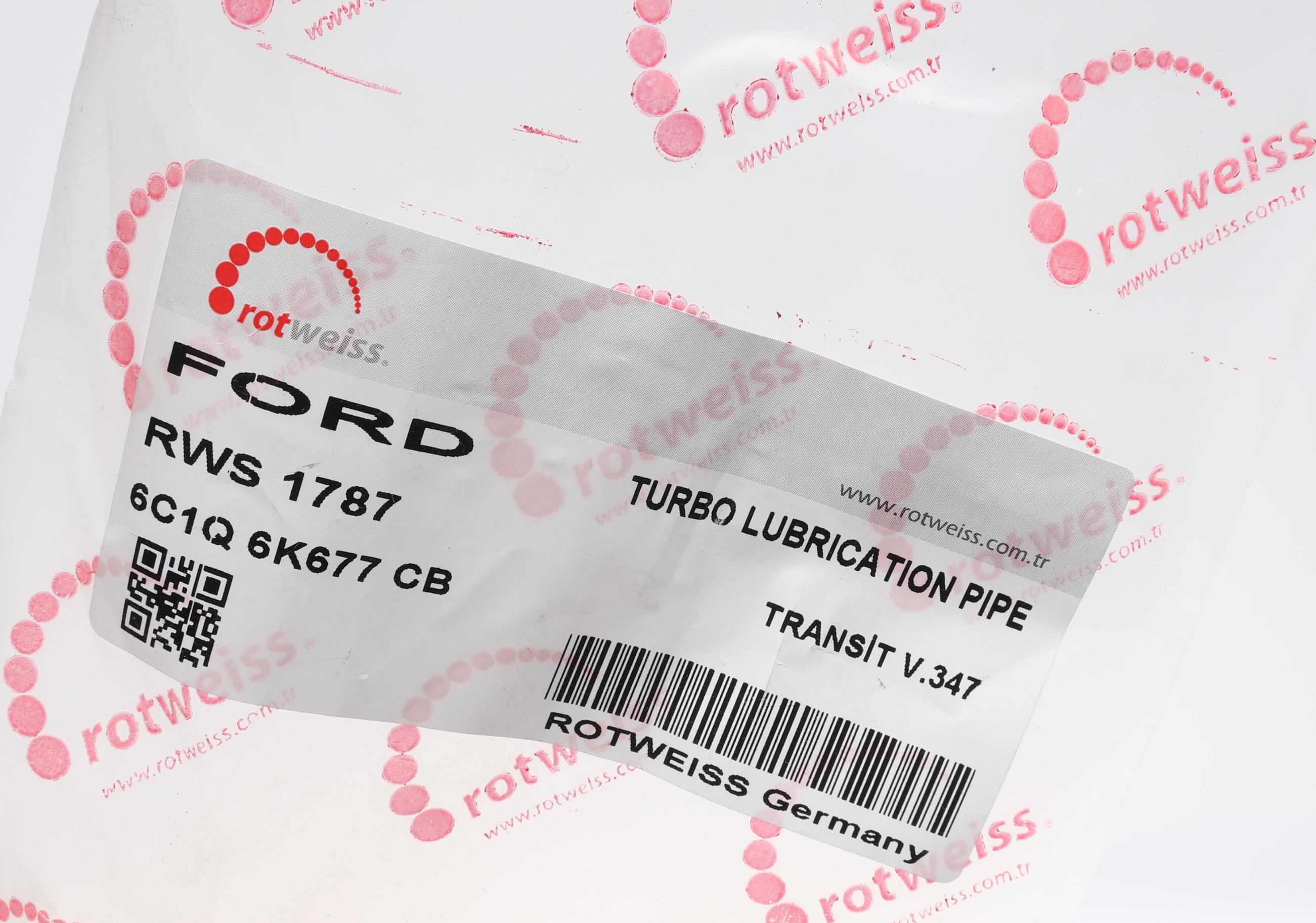 Трубка слива масла с турбины Ford Transit 2.4TDCI 06-14