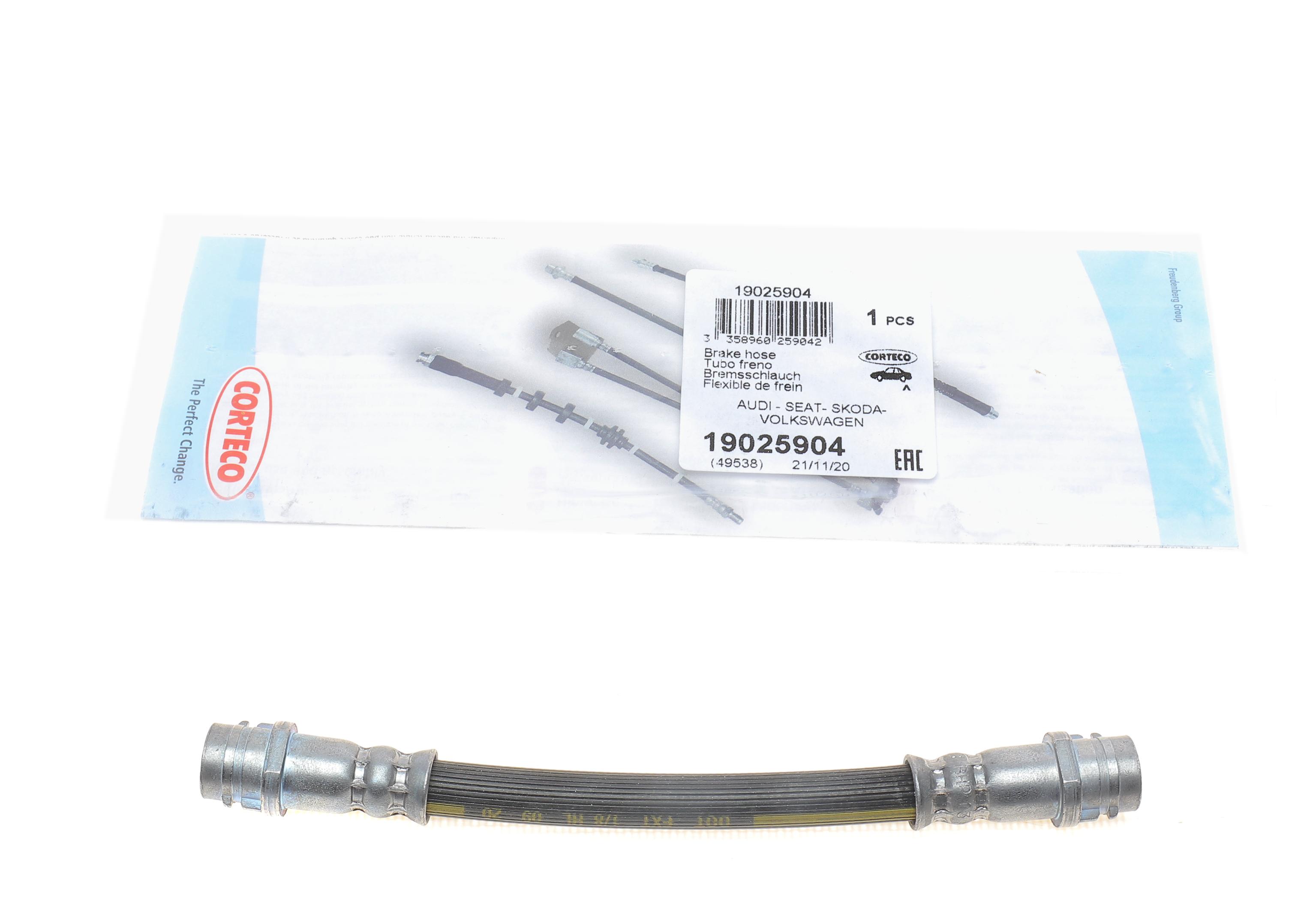 Шланг гальмівний (задній) VW Golf IV/Skoda Rapid/Fabia 97- (140mm)