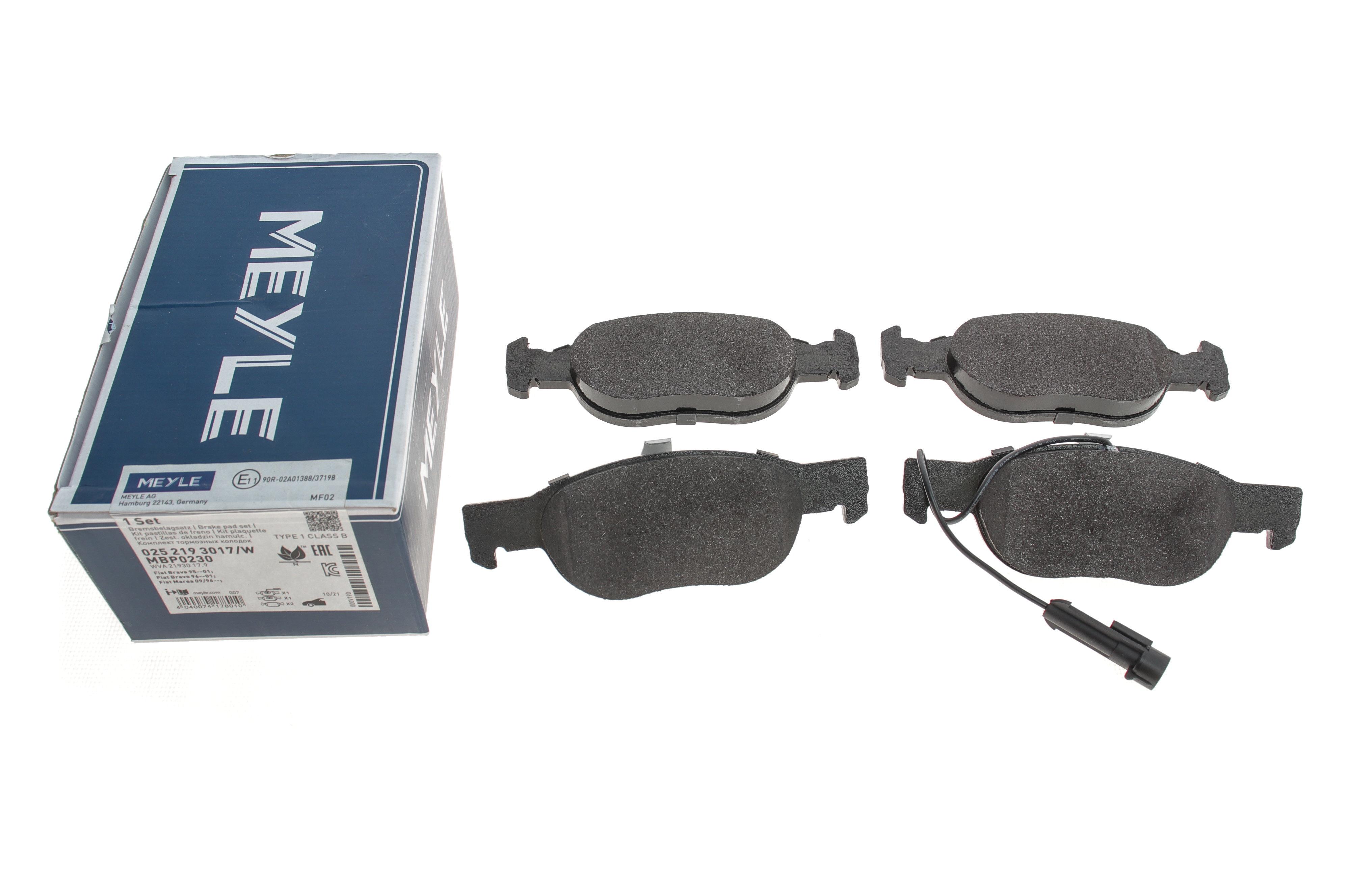 Колодки гальмівні (передні) Fiat Bravo 1.2-1.9 TD/D 95-01