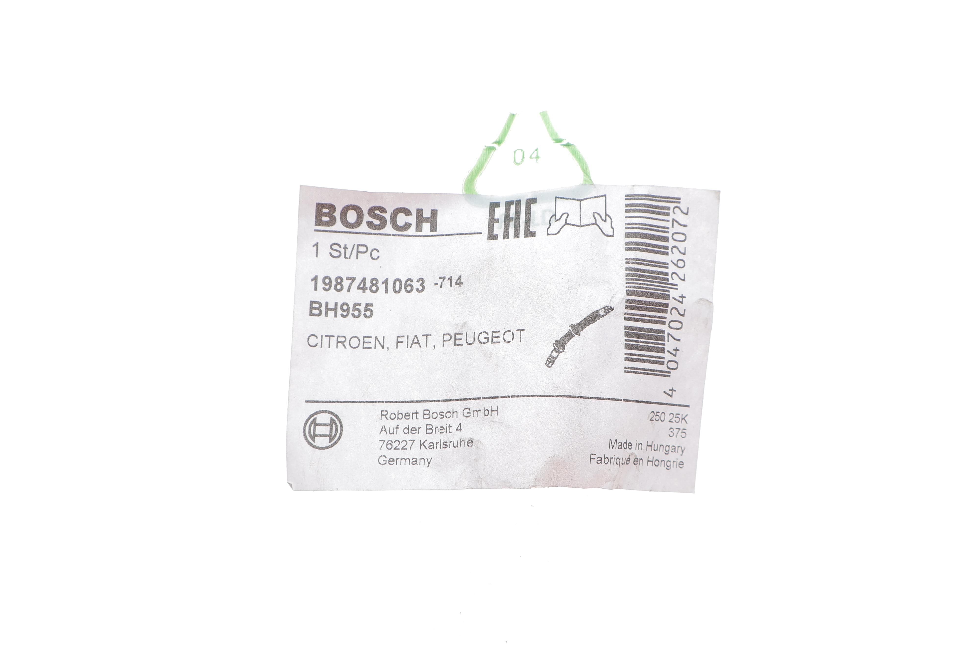 Шланг гальмівний (передній) Fiat Ducato/Peugeot Boxer 94-02 (L=461mm)