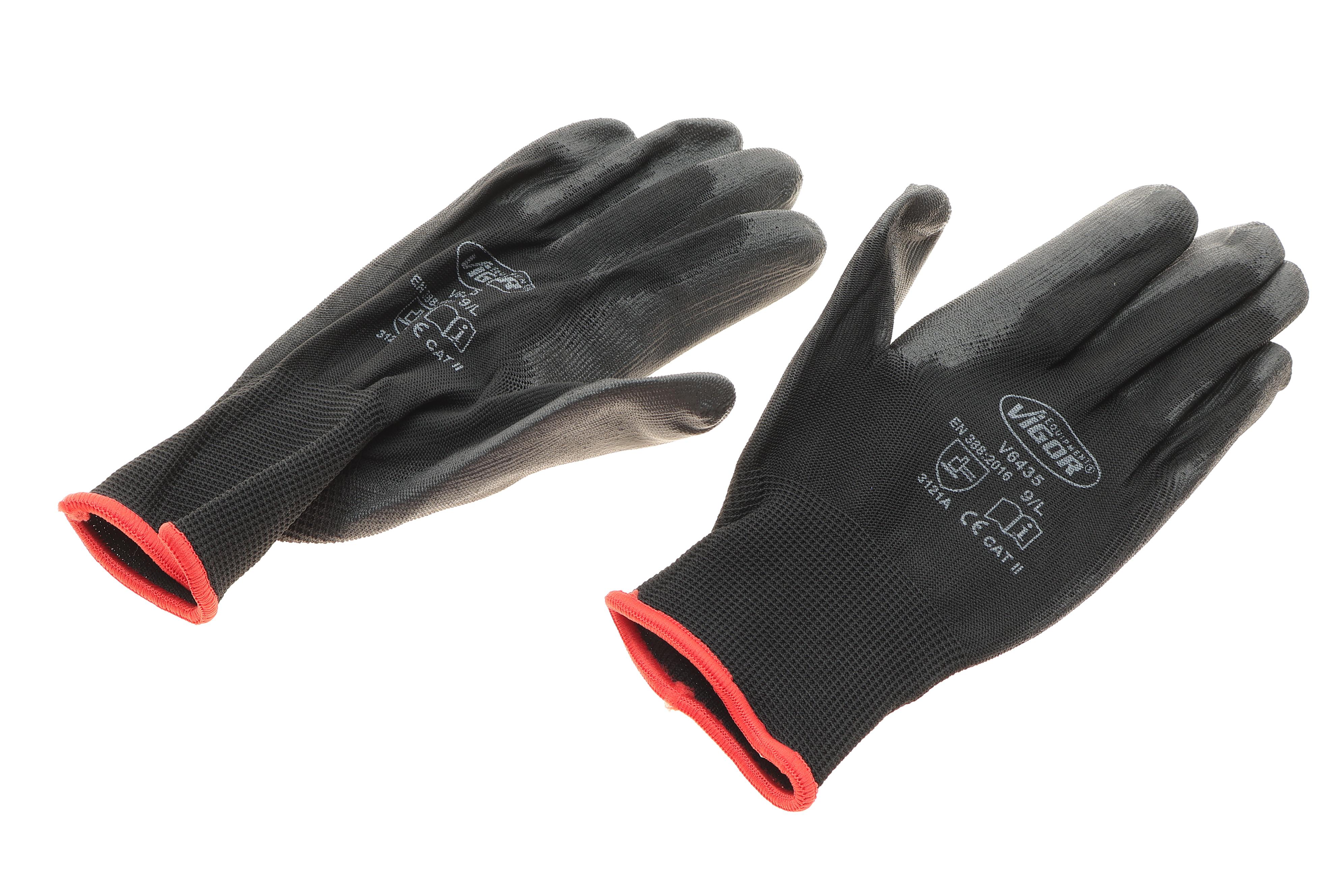 Перчатки с полиуретановым покрытием ладоней (L)