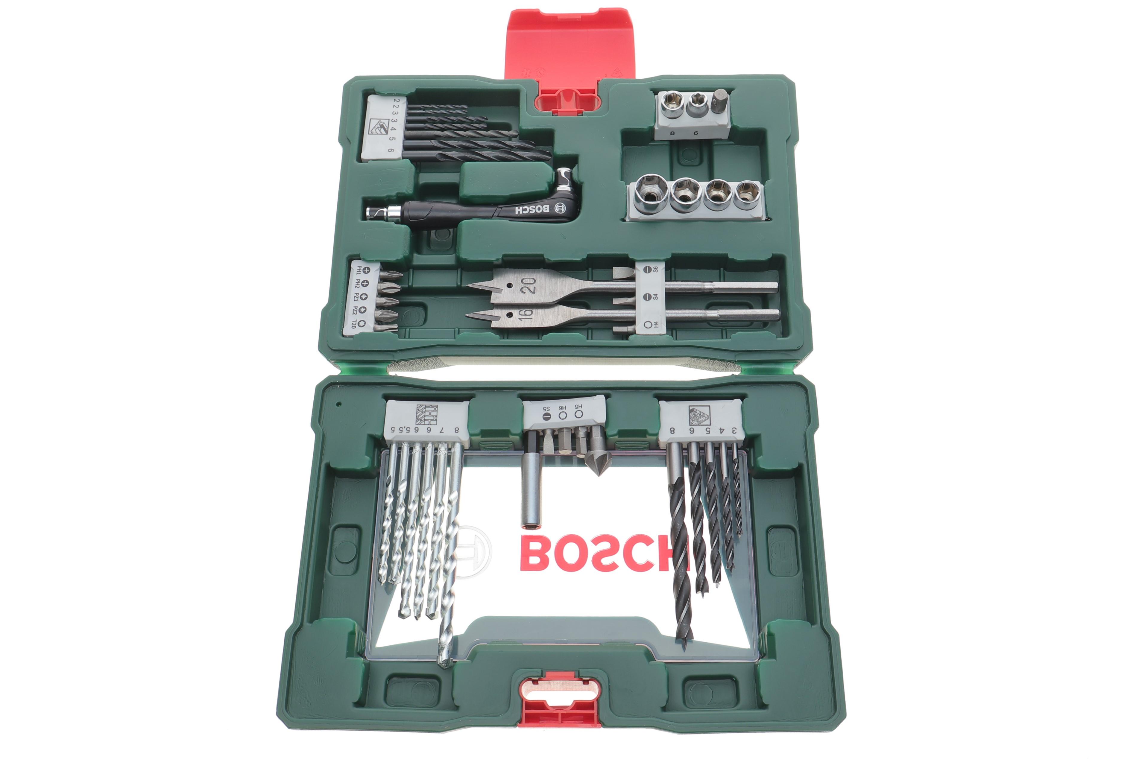 Набор сверл и бит Bosch V-Line Ø2-10 мм 41 ед. (шуруповерт угловой в комплекте)