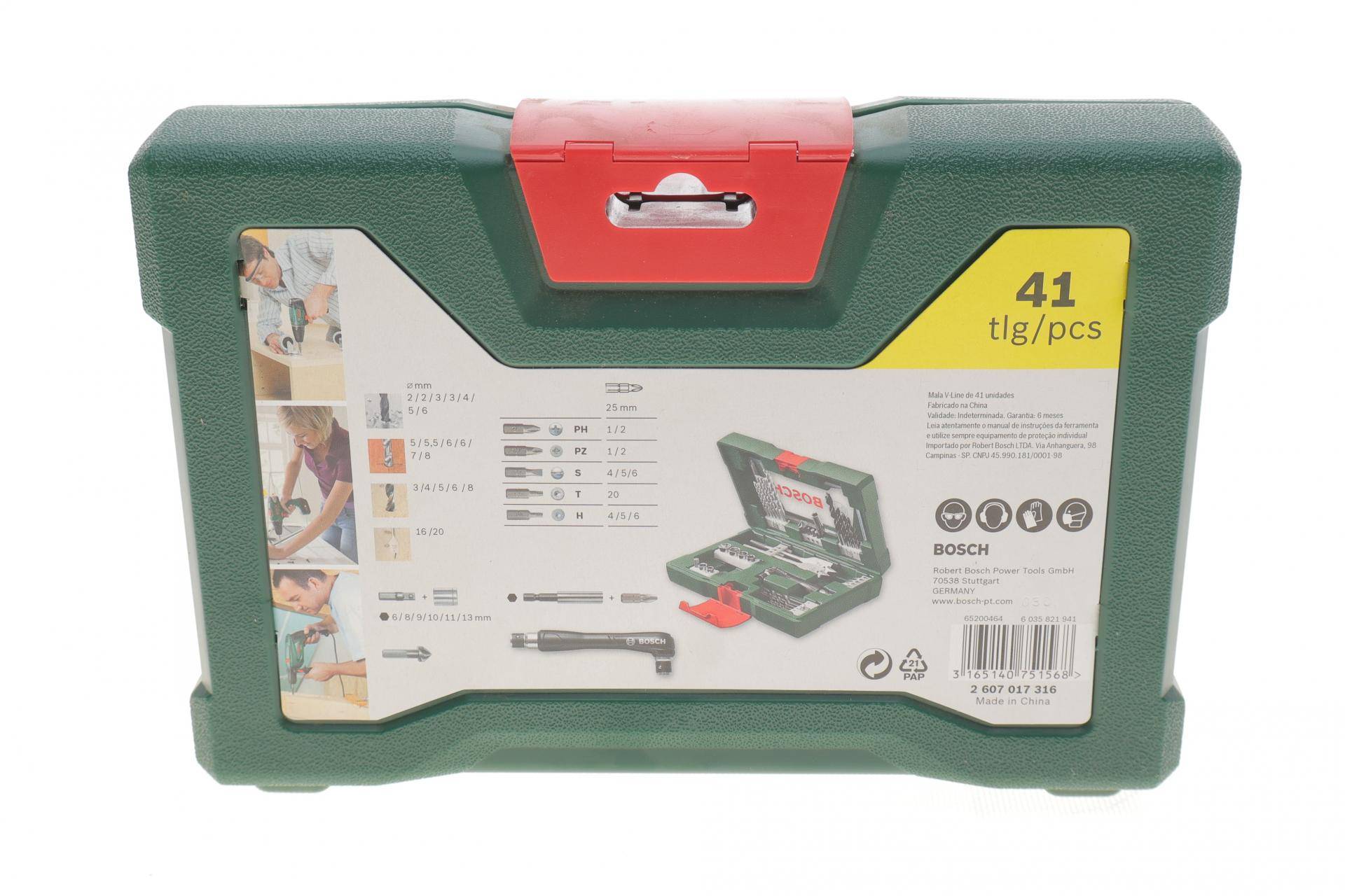 Набір свердл та біт Bosch V-Line Ø2-10 мм 41 од. (шуруповерт кутовий в комплекті)