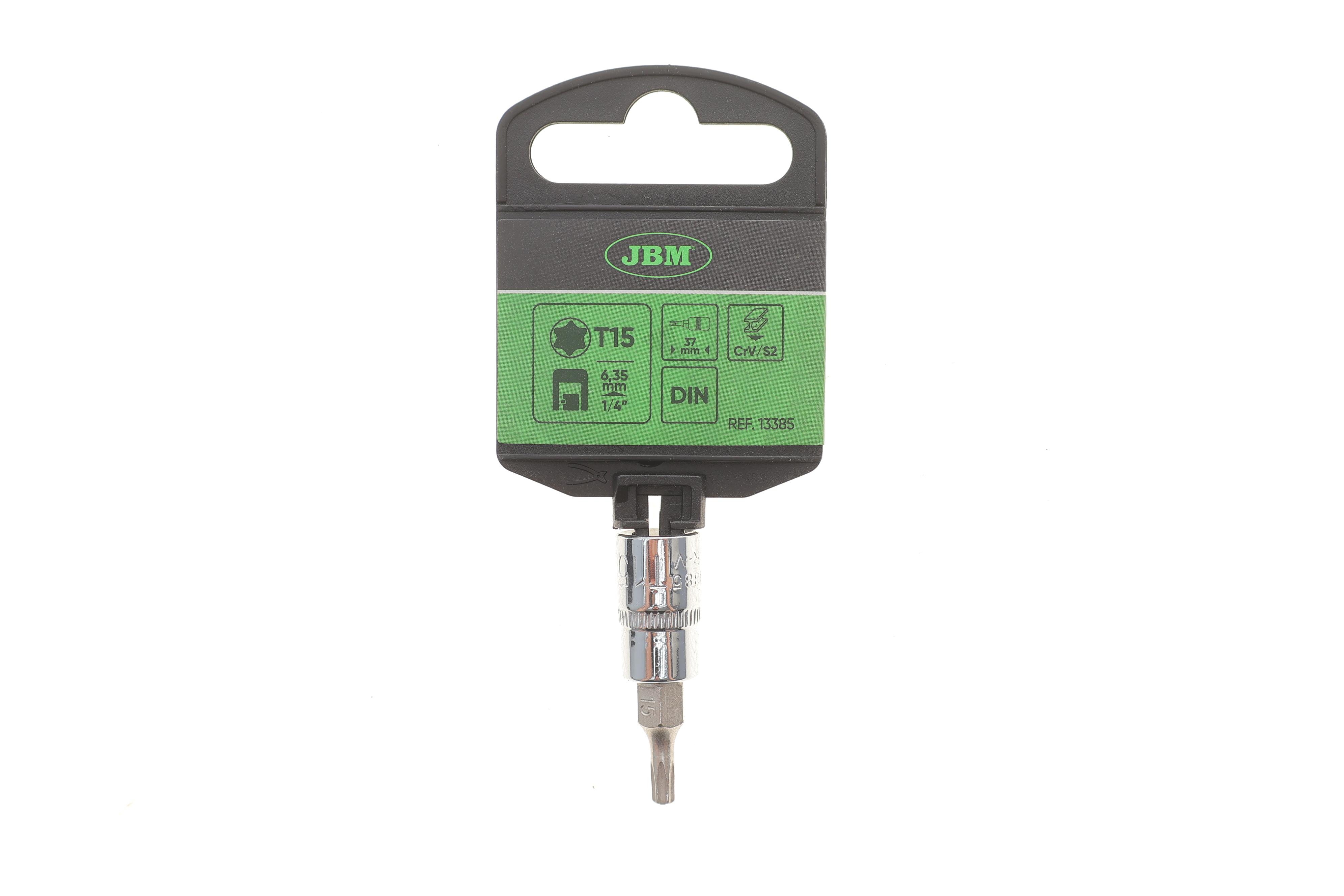 Головка 1/4" зі вставкою Torx TX15 (хромована)