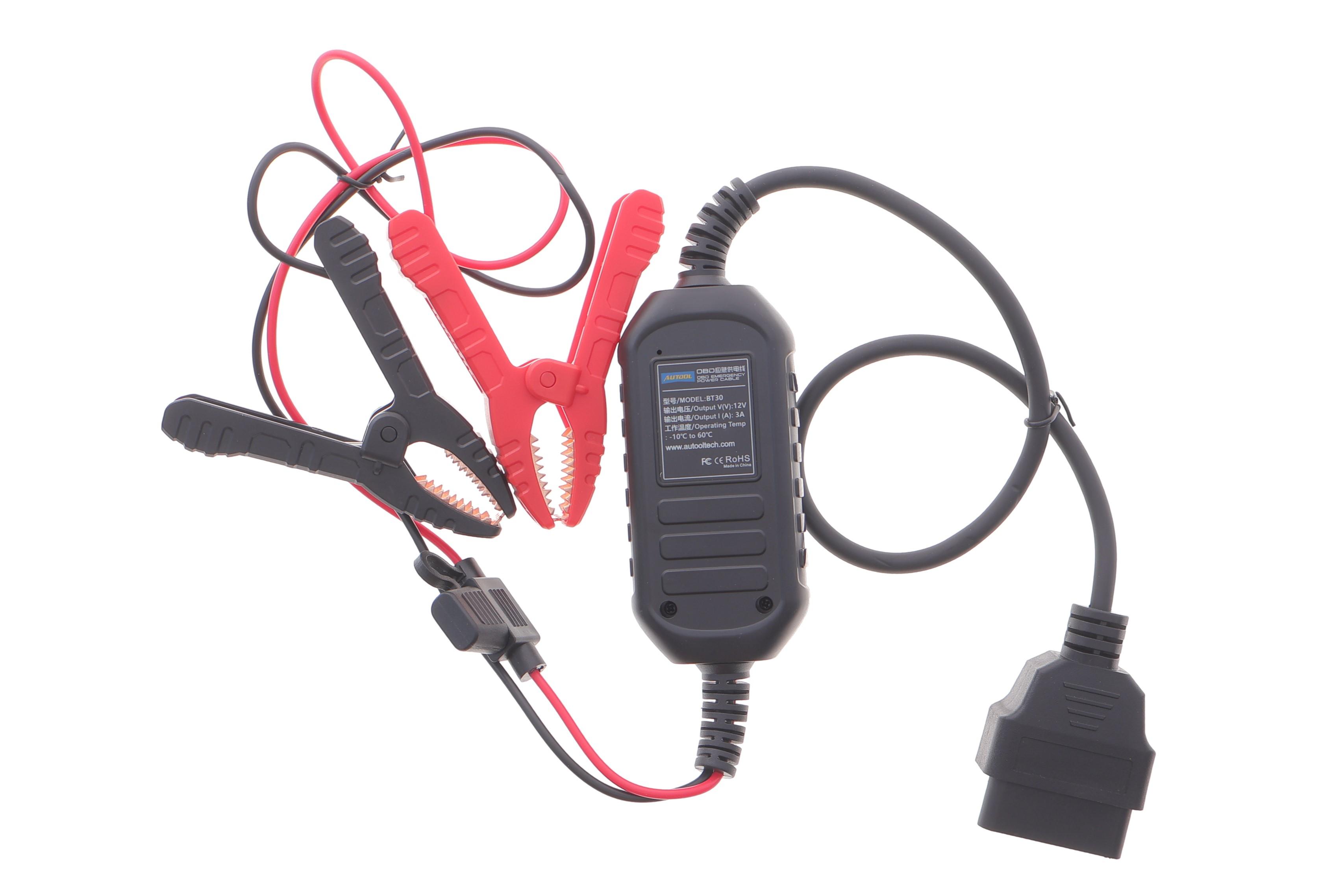 Пристрій Autool BT30 для подачі аварійного живлення автомобіля через роз'єм OBD2 (80см)