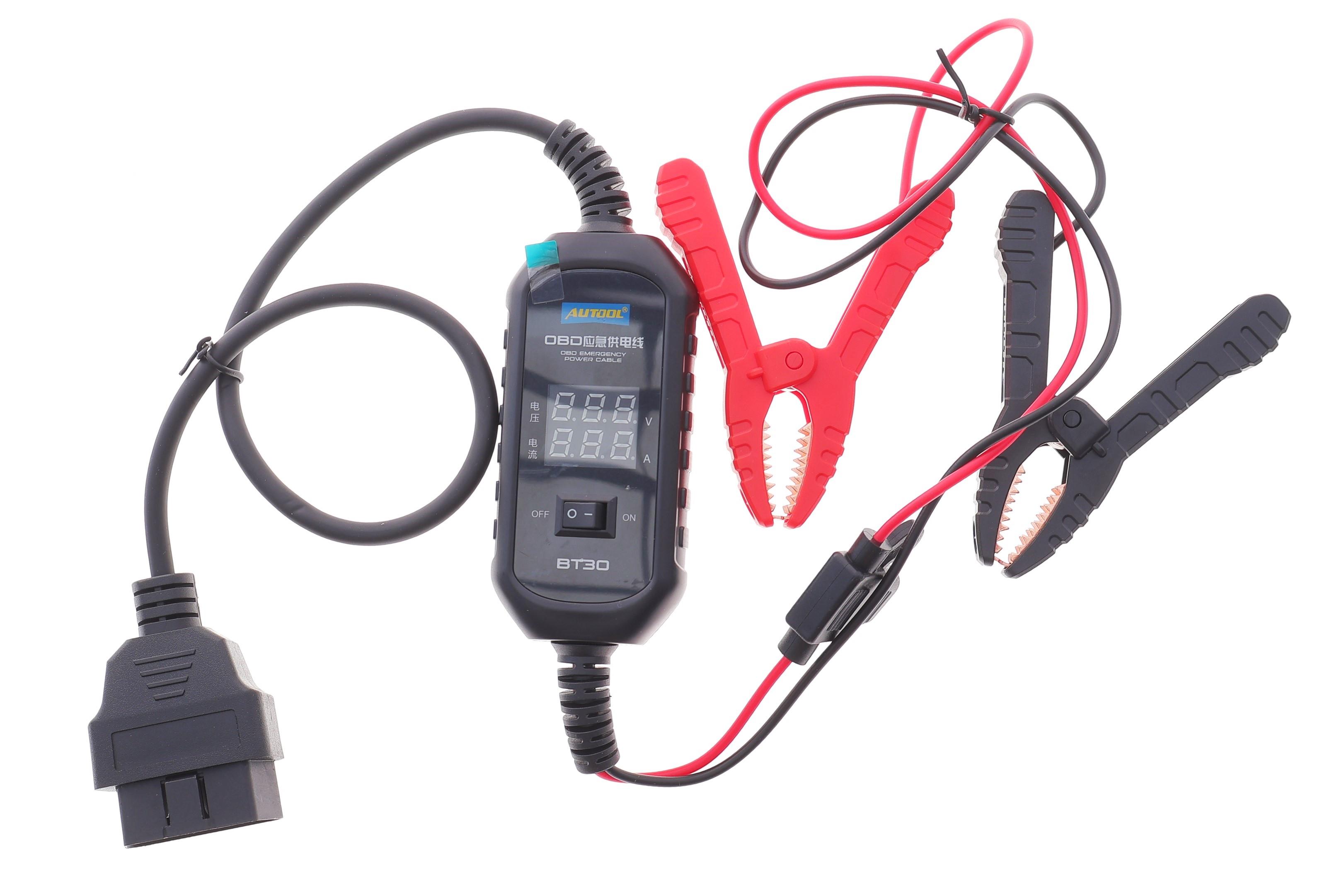 Пристрій Autool BT30 для подачі аварійного живлення автомобіля через роз'єм OBD2 (80см)