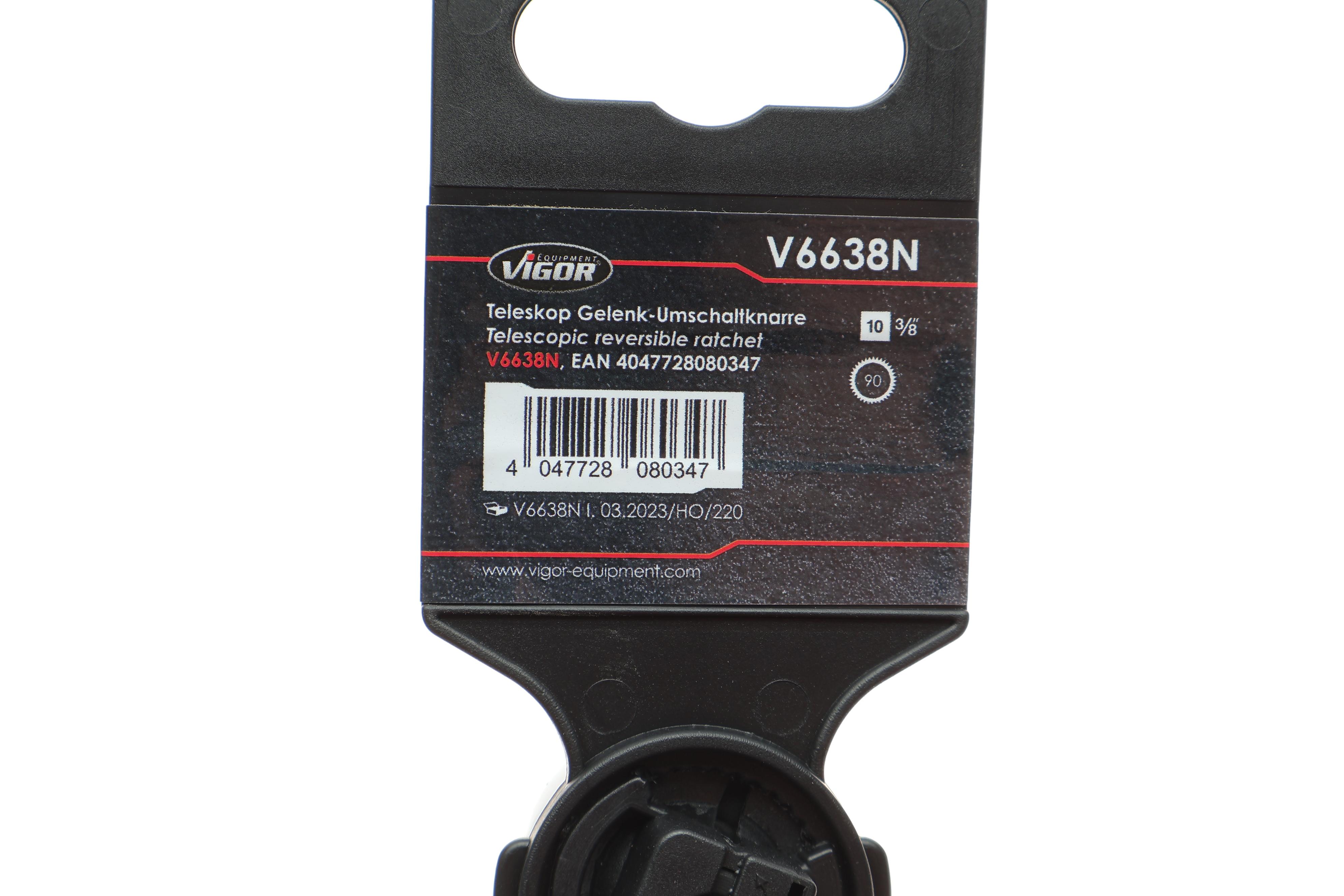 Трещотка 3/8" телескопическая 90 зубцов 250-350 мм