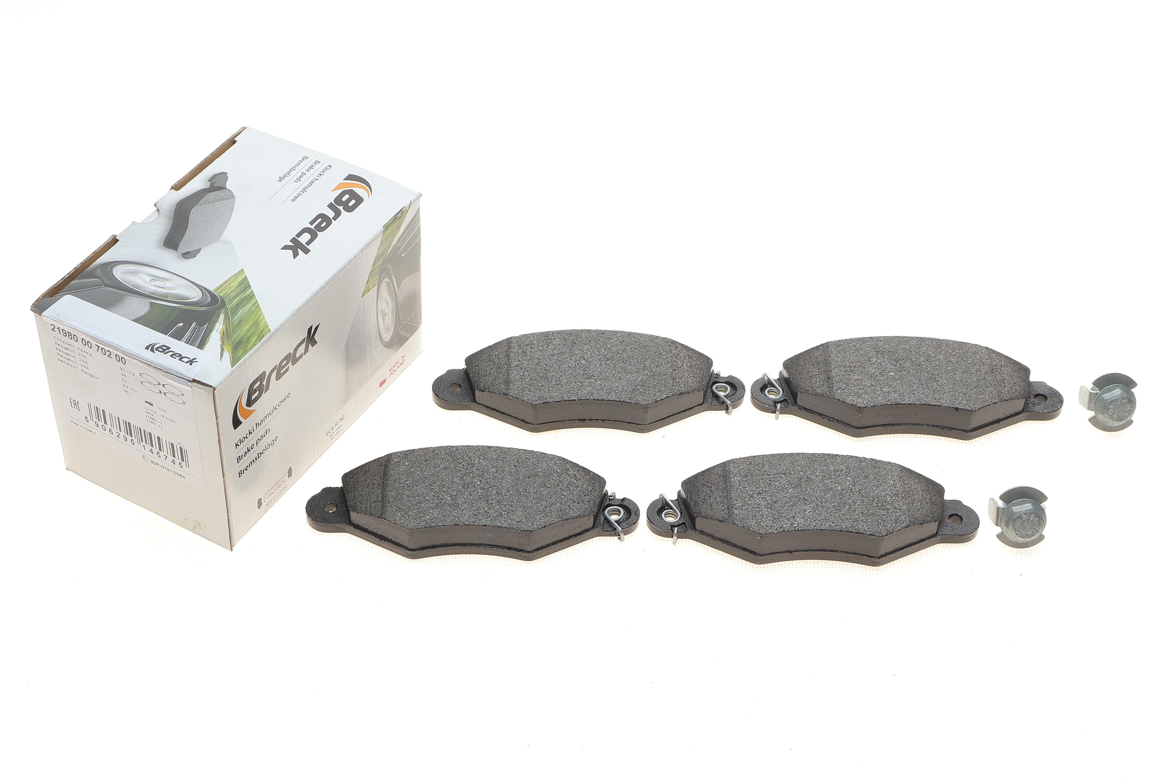 Колодки тормозные (передние) Renault Kangoo 98- (Bosch)