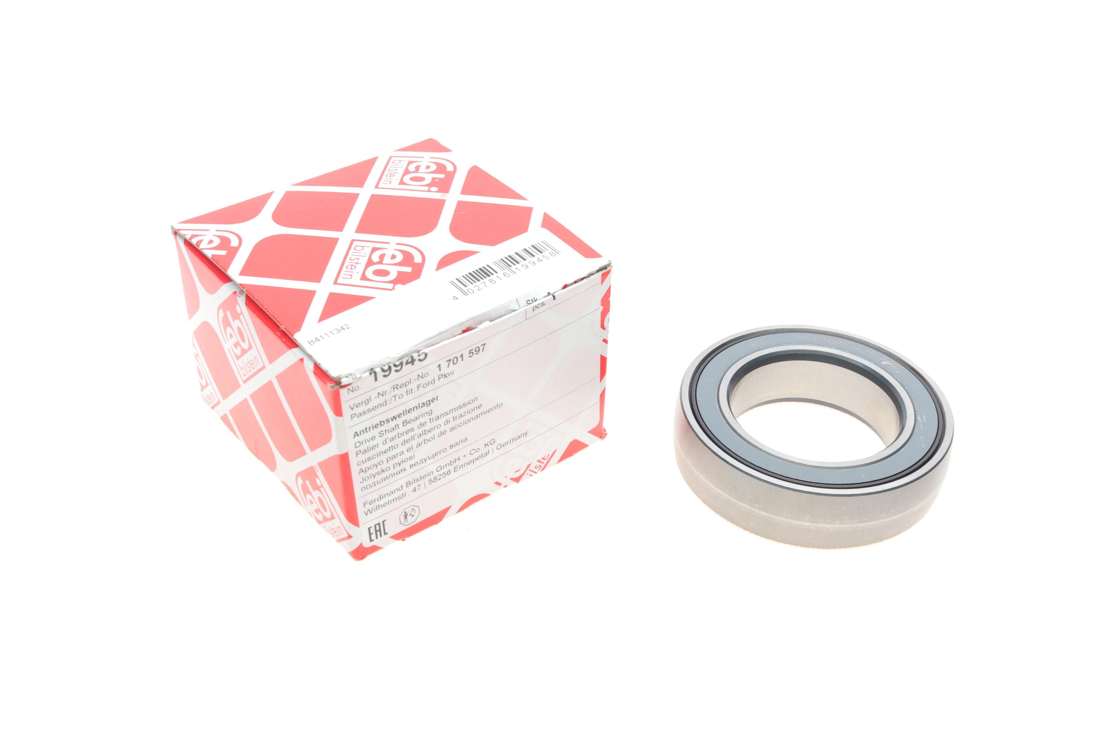 Підшипник підвісний Ford Transit 00- FWD/Connect 02- (45x75x19)