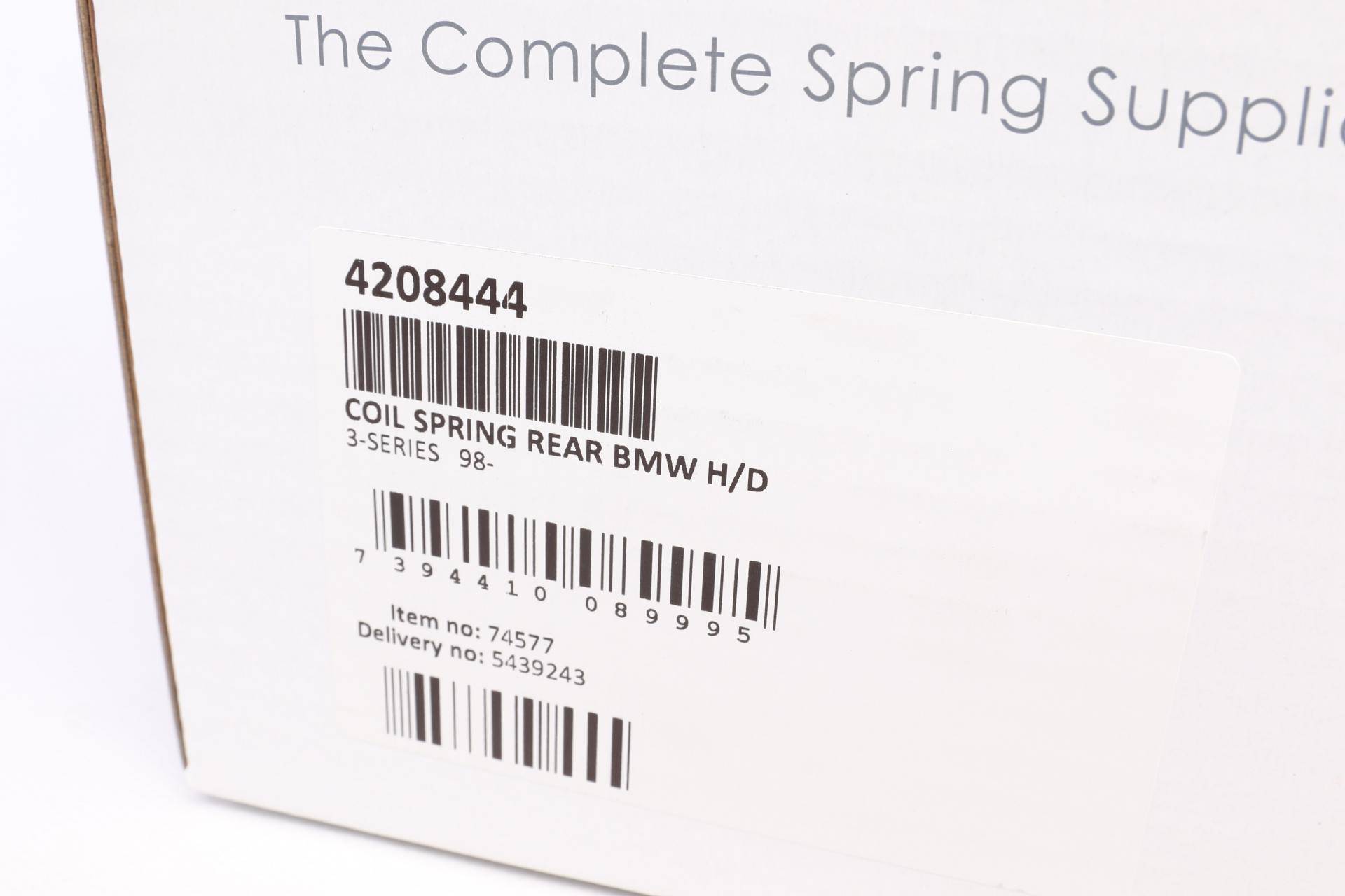 Пружина (задня) BMW 3 (E46) 316i/318d/i/320d/i/323i/325i/xi/328i 98-06 (седан/купе) (з пост.д) (HD)