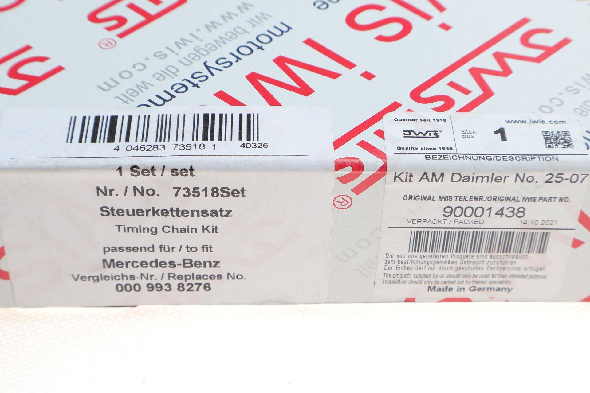 Комплект ланцюга ГРМ MB Sprinter 2.2CDI OM651 09- (+2 шестерні) (з покриттям TRITAN®)