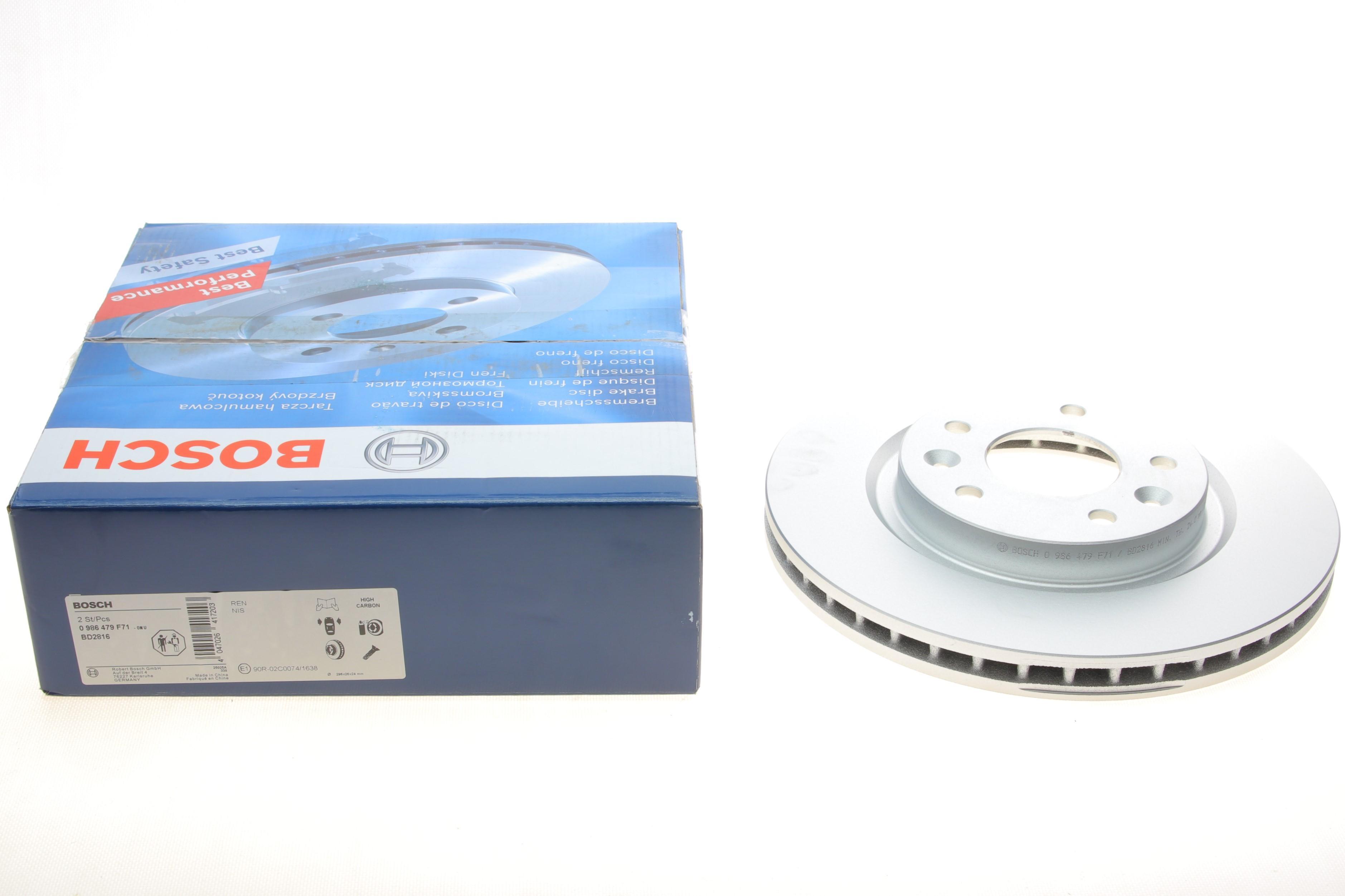 Диск тормозной (передний) Nissan Qashqai II/X-trail 13-/ Leaf 14-/ Renault Kadjar 13- (296x26)