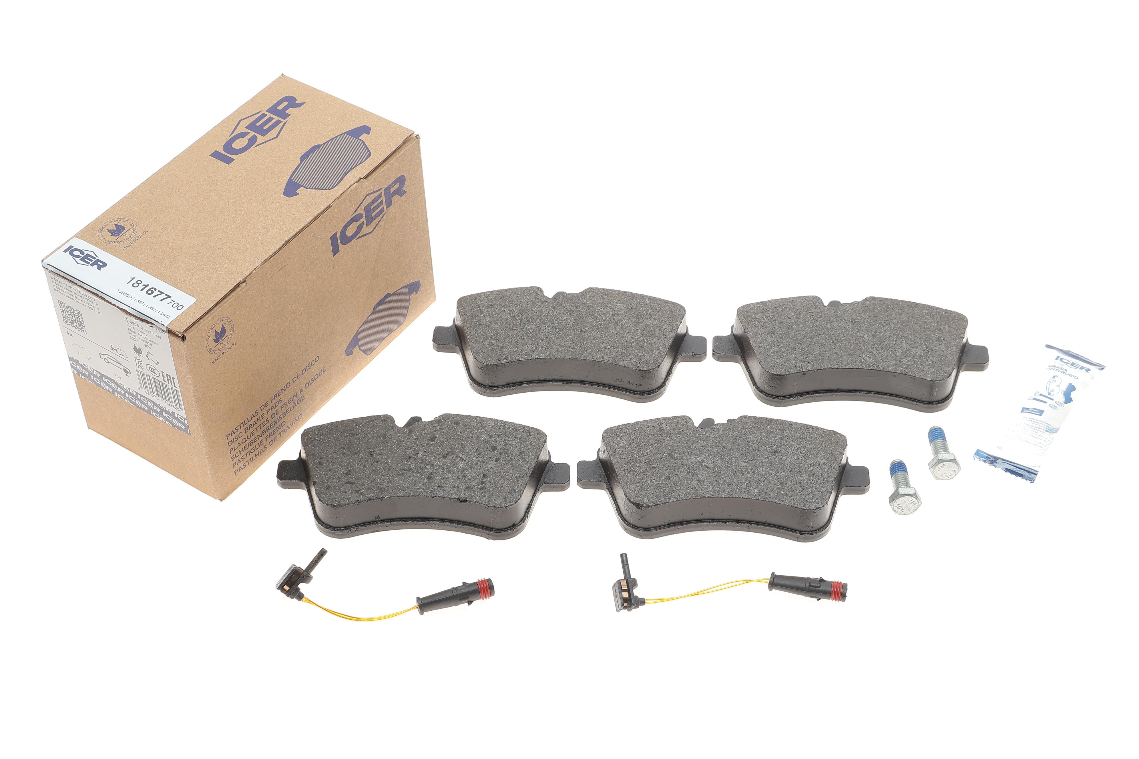 Колодки гальмівні (передні) MB A-class 04-12/B-class 05-11 (+датчики)