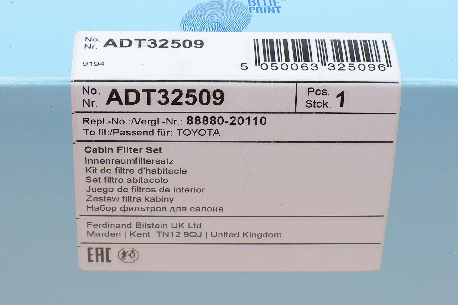 Фільтр салону Toyota Avensis 1.6-2.0TD 97-03