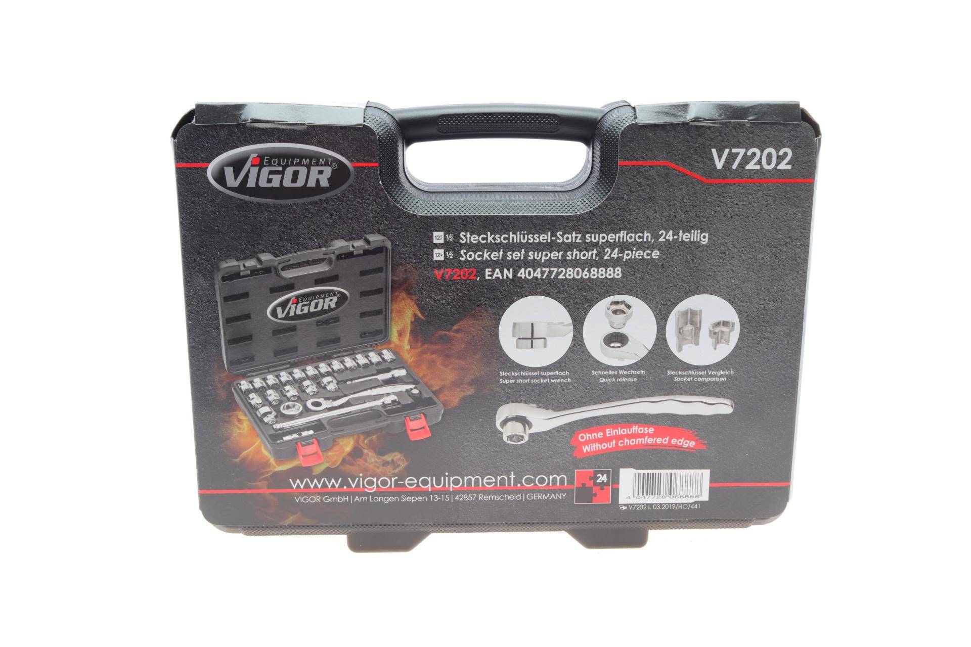 Набір наскрізних торцевих головок з тріскачкою 1/2" 24 од. (хромовані)