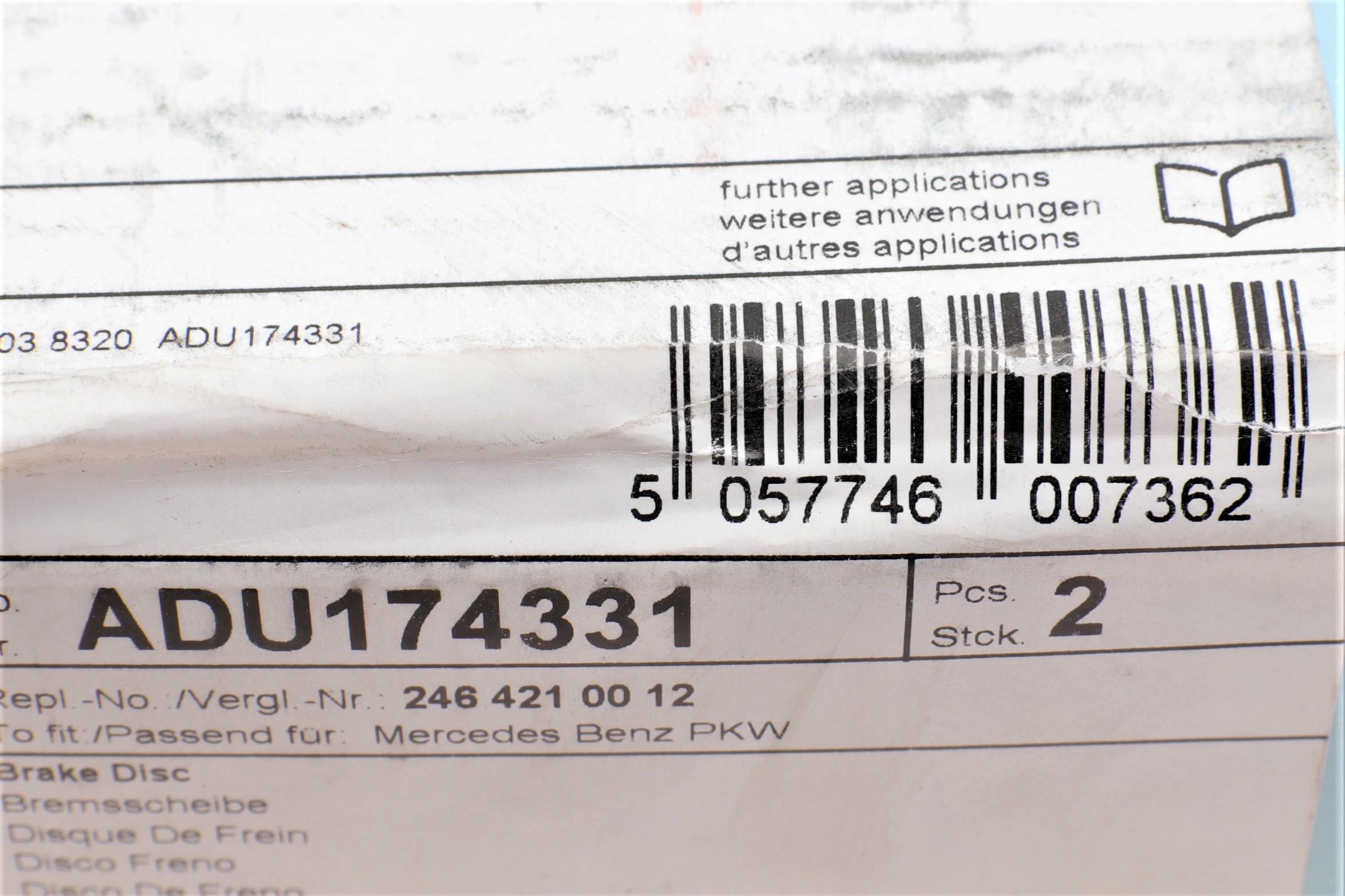 Диск гальмівний (передній) MB A-class (W176)/B-class (W246) 12- (280x25)