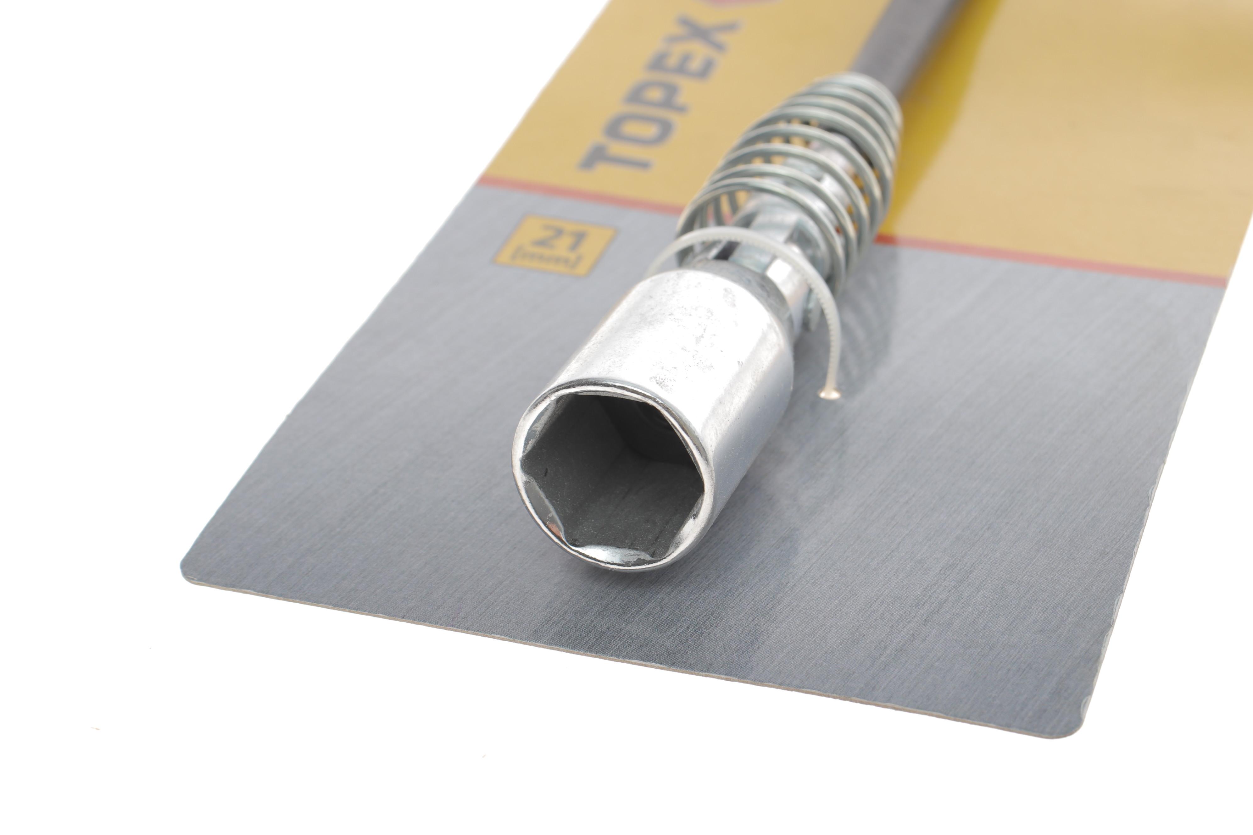 Ключ свічковий 21 мм довгий з карданом 220 мм