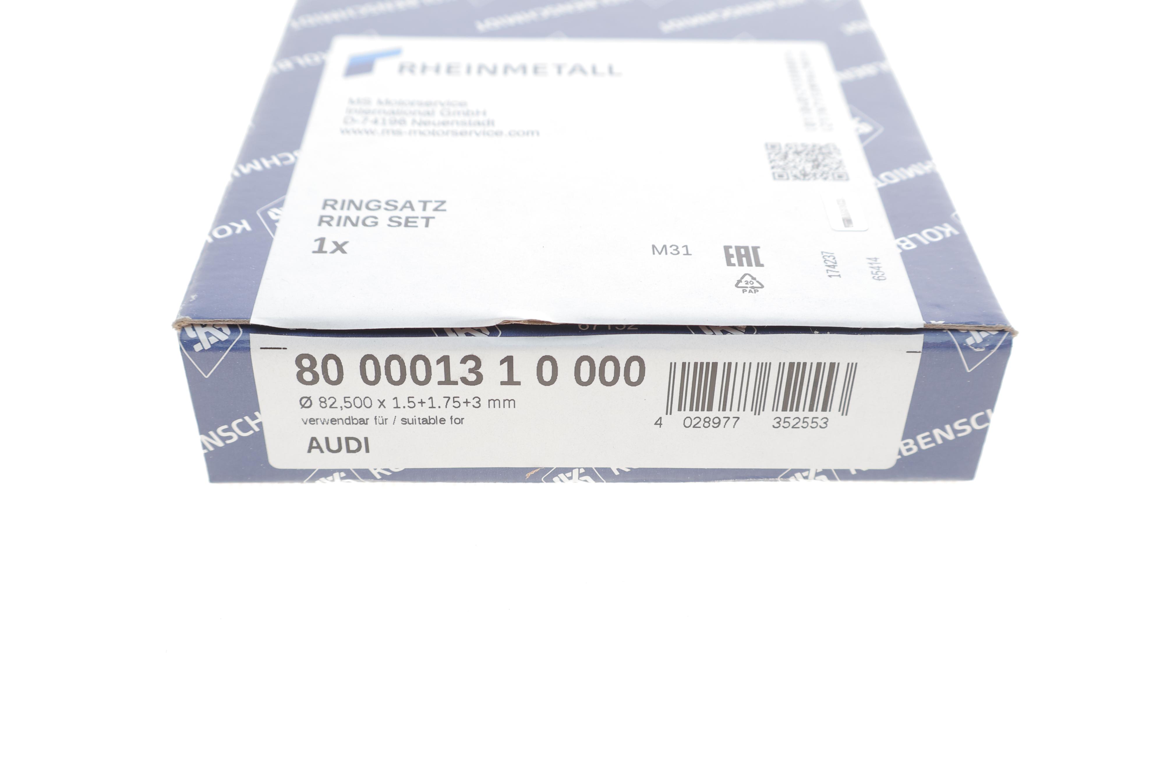 Кільця поршневі Audi 80/100/A4/A6 2.3/2.6i 86-00 (82.5mm/STD) (1.5-1.75-3)