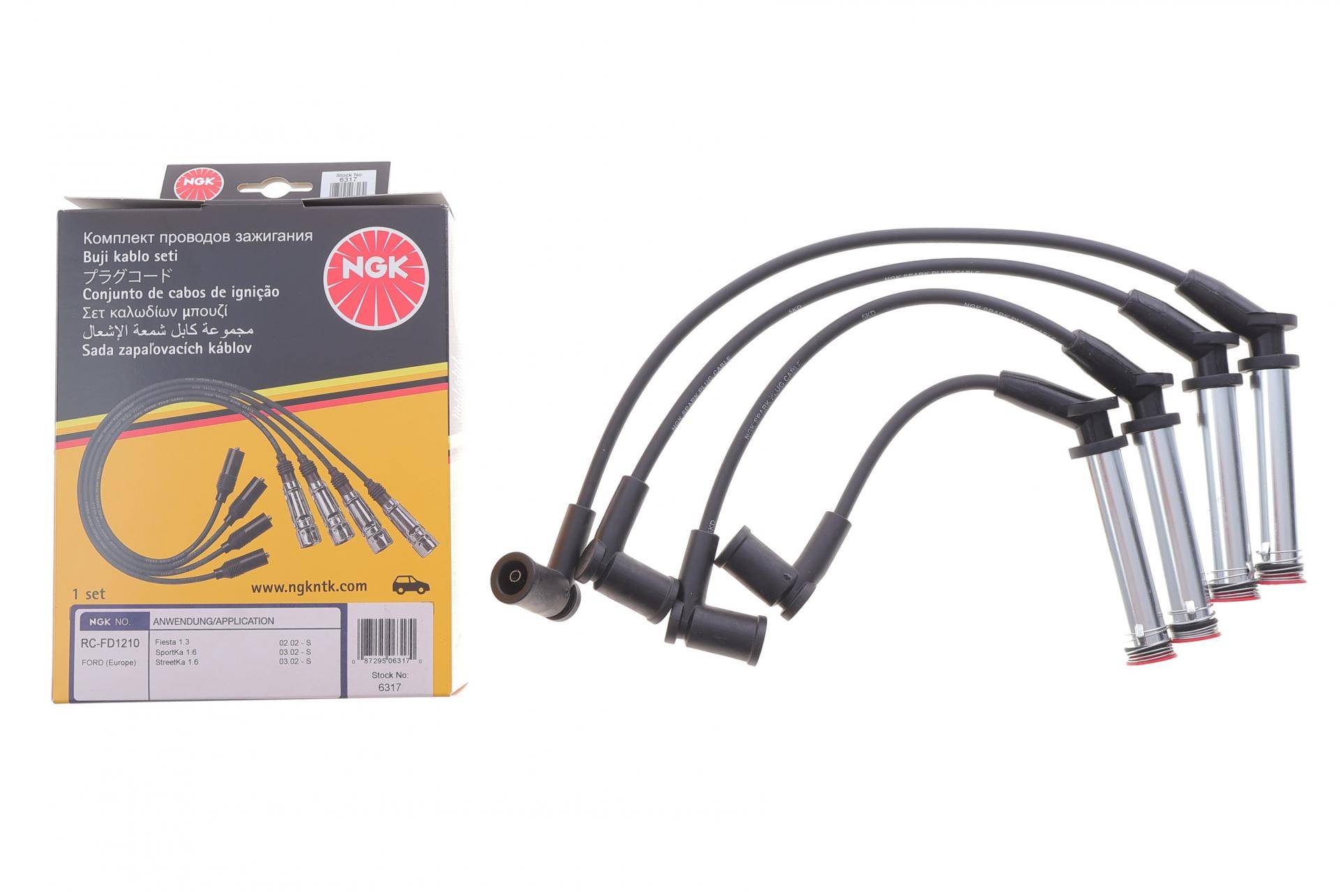 Проводи запалювання (к-кт) Ford Fiesta V 1.3 01-08/Focus I 1.6 99-05 (RC-FD1210)