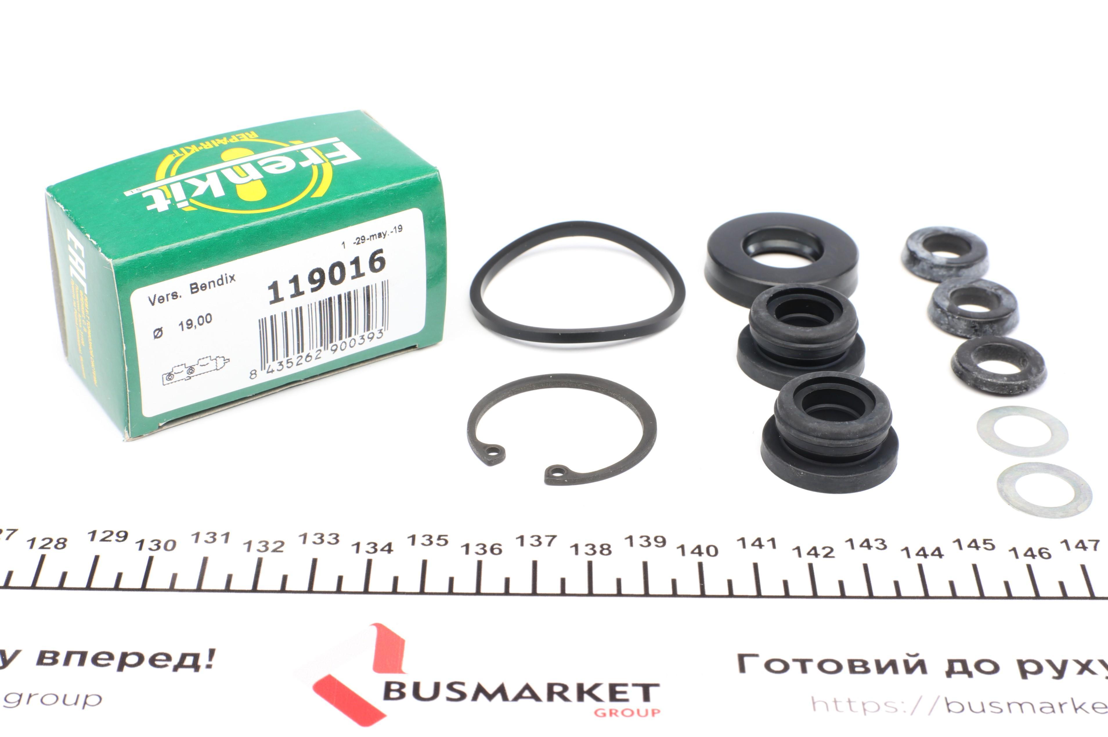 Ремкомплект цилиндра тормозного (главного) Peugeot 306/Renault Megane I (d=19,0mm) Bendix