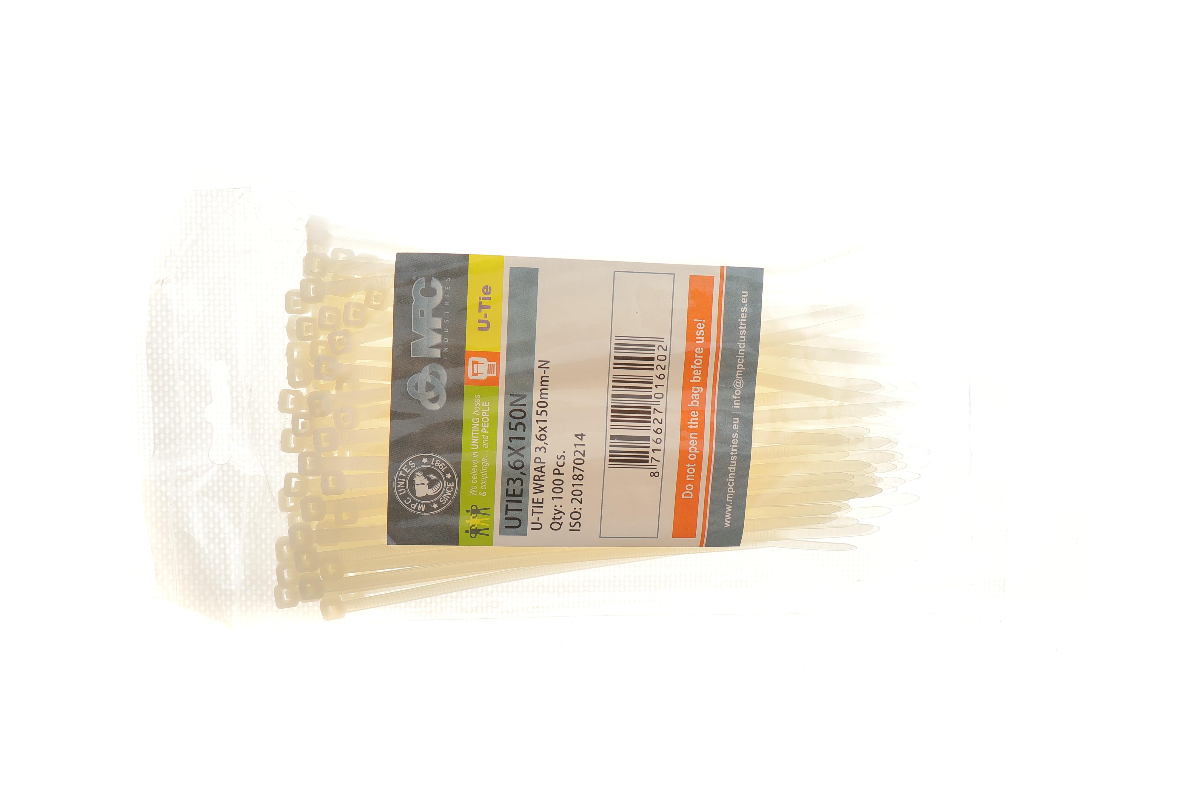 Набір стяжок пластикових 3,6x150 мм 100 од. (біла)