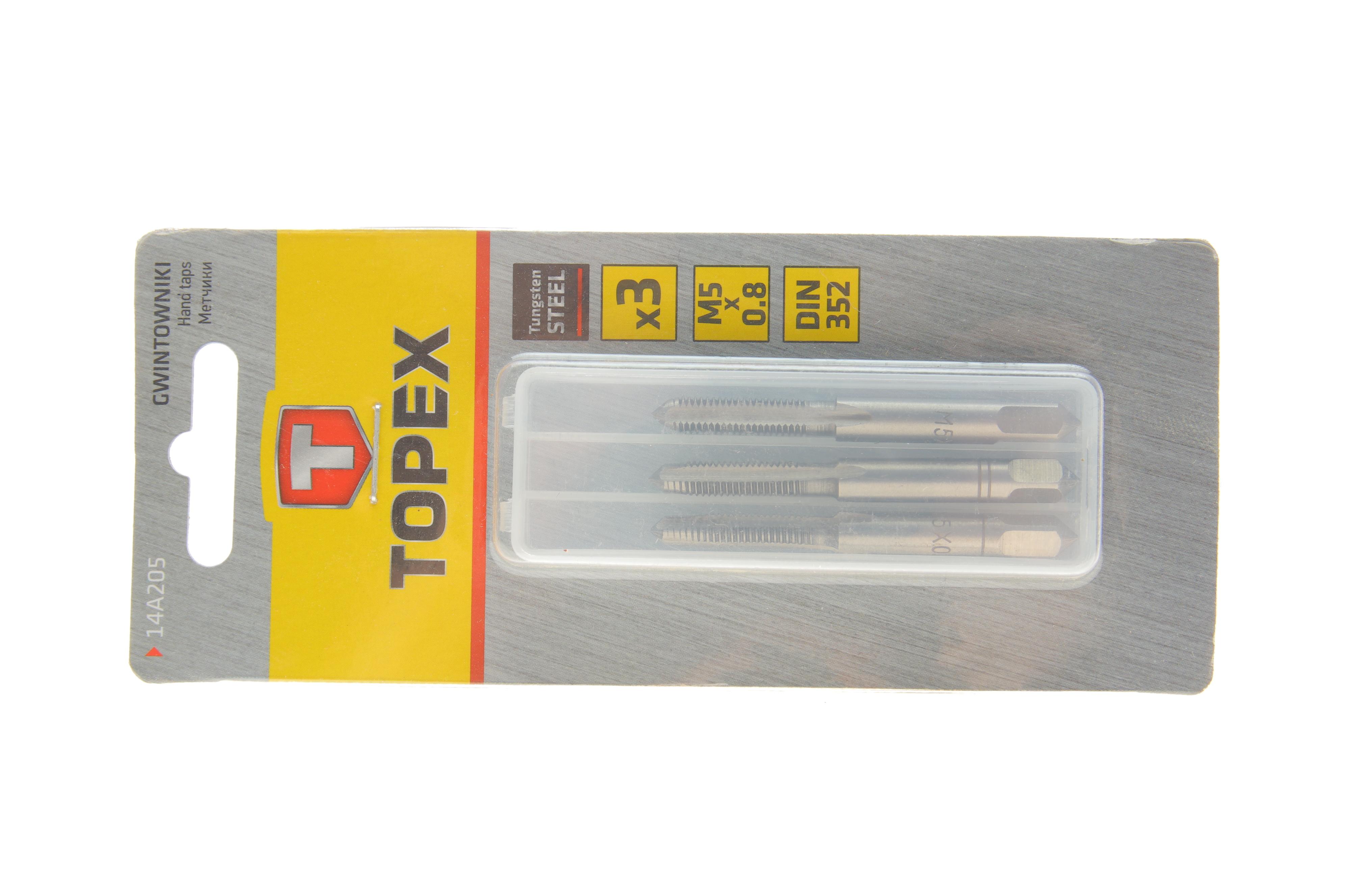 Набір інструментів для нарізки різьби (мітчики) M5x0.8 3 од.