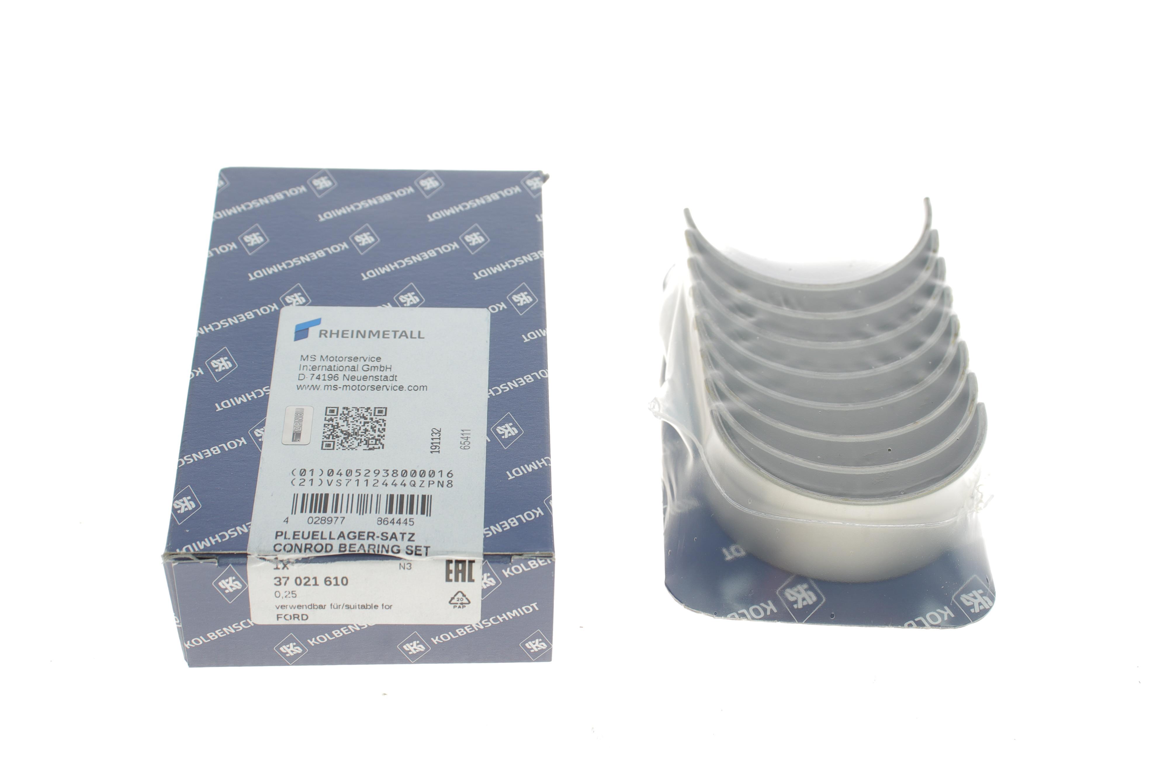 Вкладыши шатунные Ford Fiesta/Focus 1.8TDI 99-15 (+0.25)