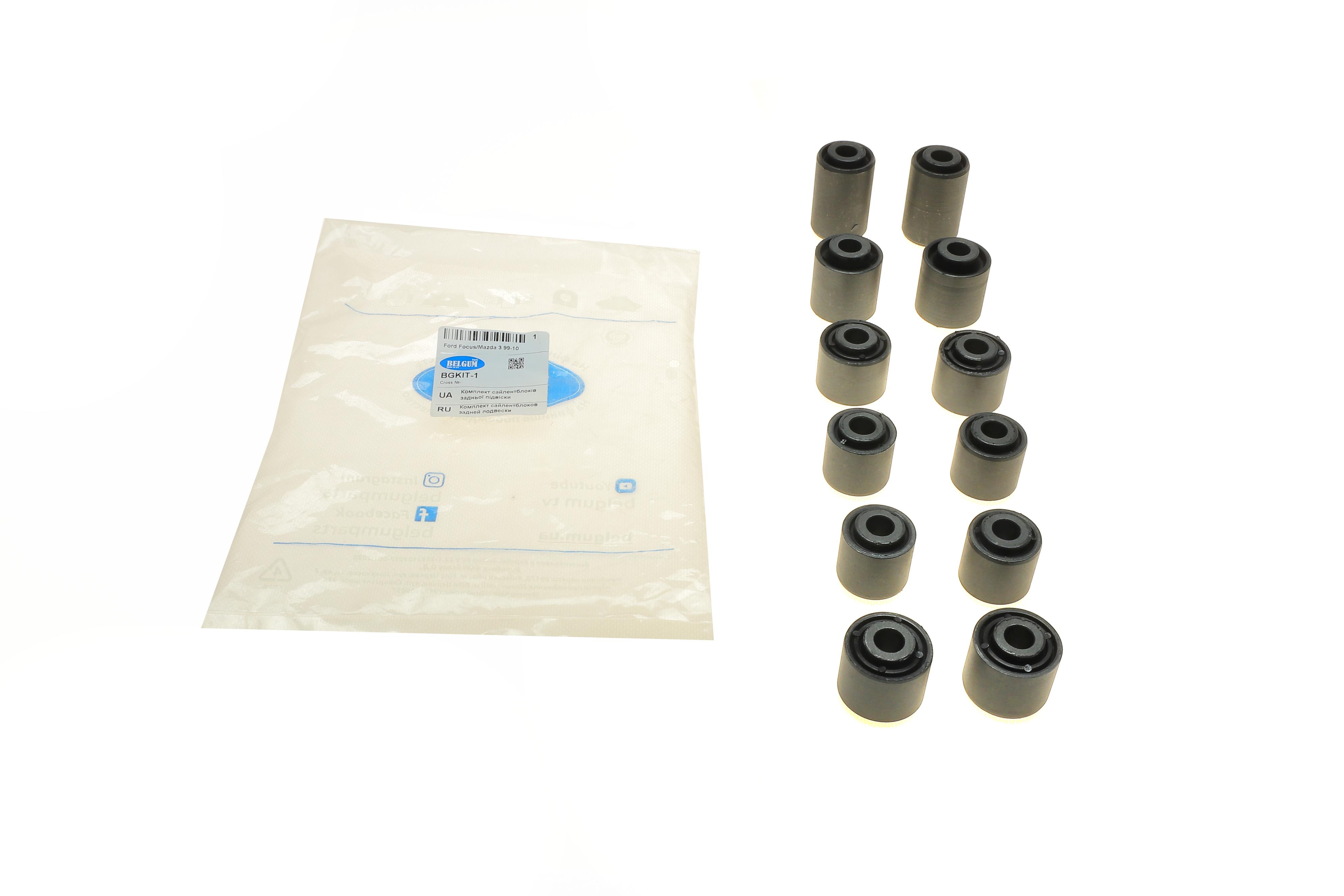 Комплект сайлентблоків задньої підвіски Ford Focus/Mazda 3/Volvo (S40) 99-10 (12шт)