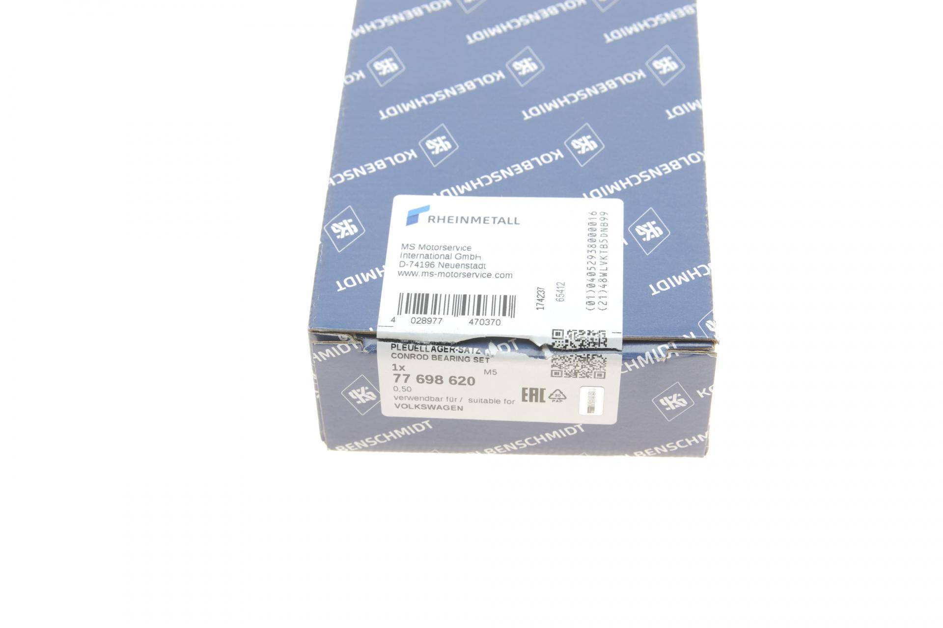 Вкладиші шатунні Audi 80/100/A4/A6/A8/Skoda Superb I/VW Passat B5 2.6-3.0/2.8 6V 97-08 (+0.50)