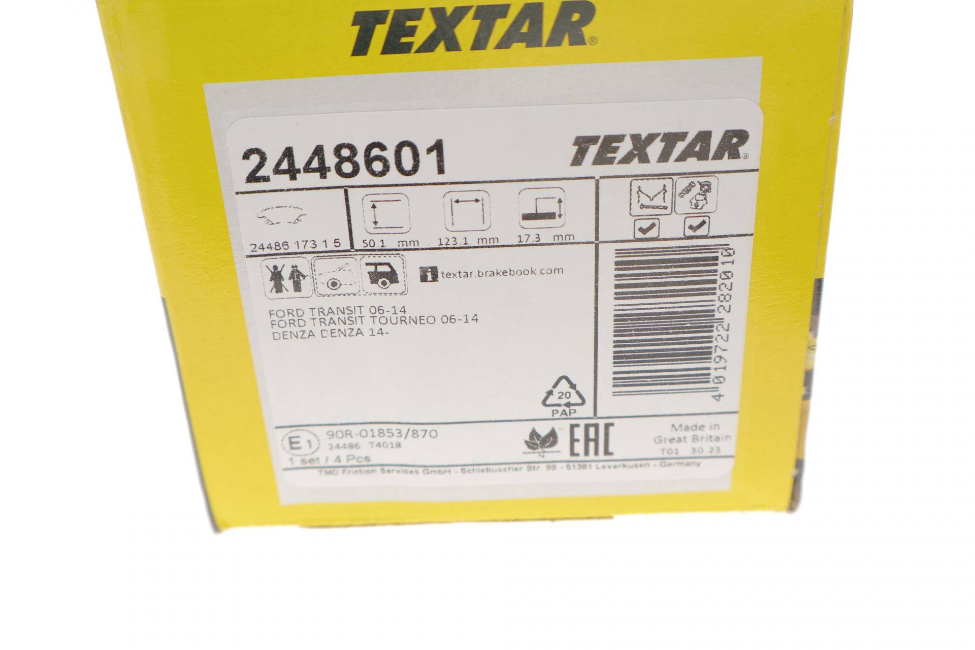 Колодки гальмівні (задні) Ford Transit V347 06- (Bosch) (з датчиками)