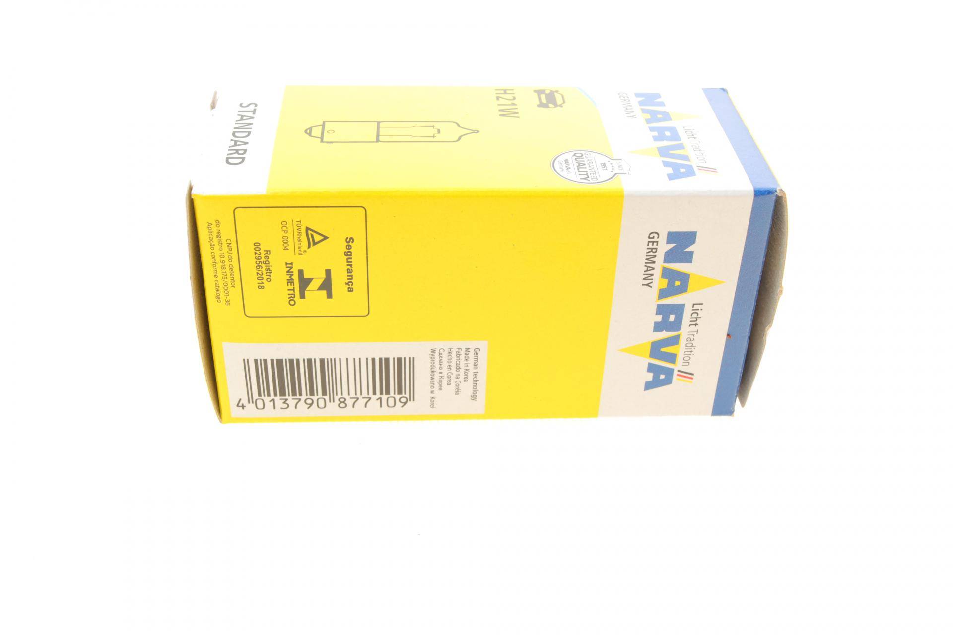 Автолампа H21W 12V 21W BAY9S Halogen Miniature