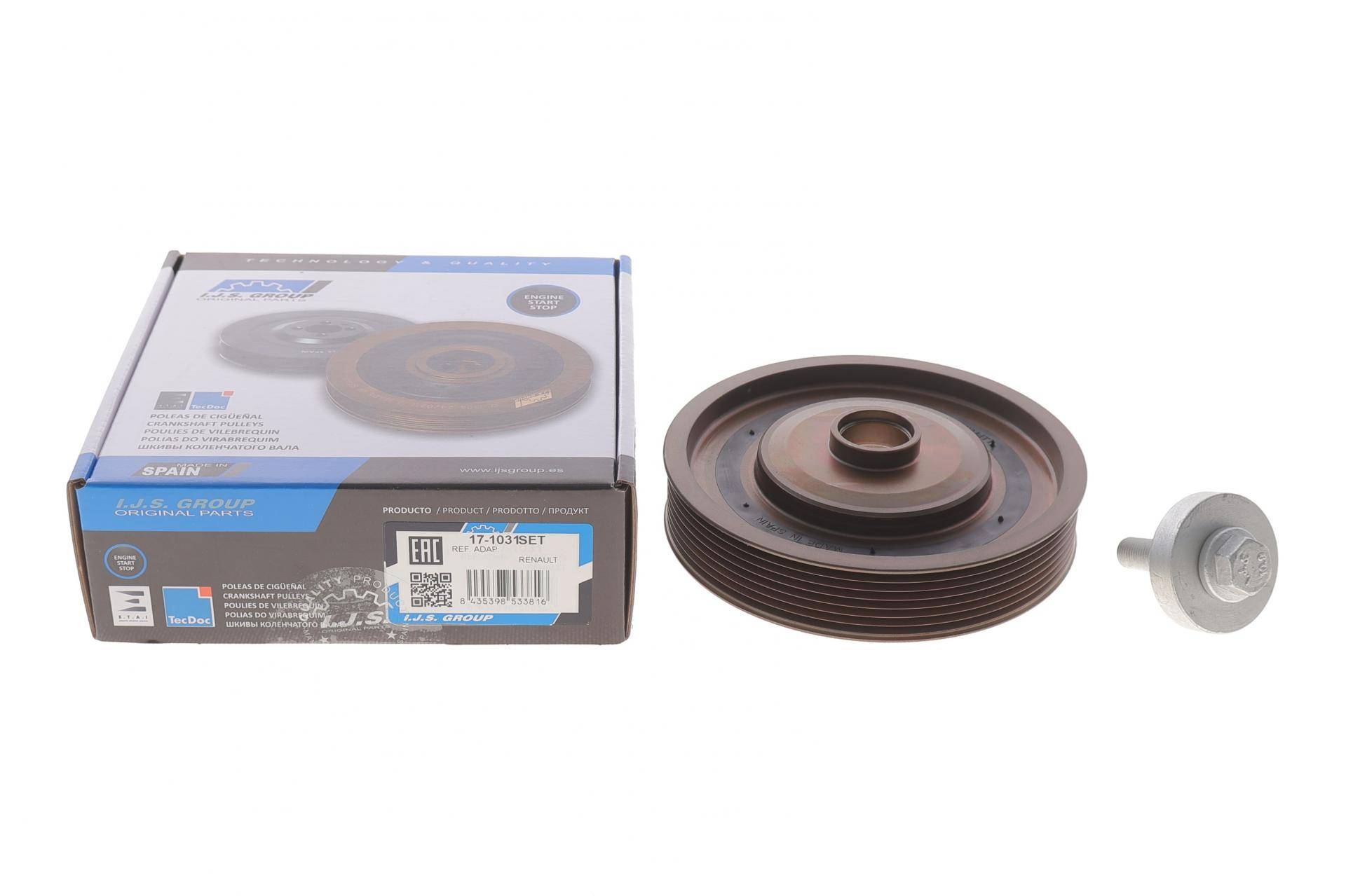 (к-кт з болтом) Шків колінвалу Renault Megane/Laguna/Nissan Primera 1.9 dCi 01-