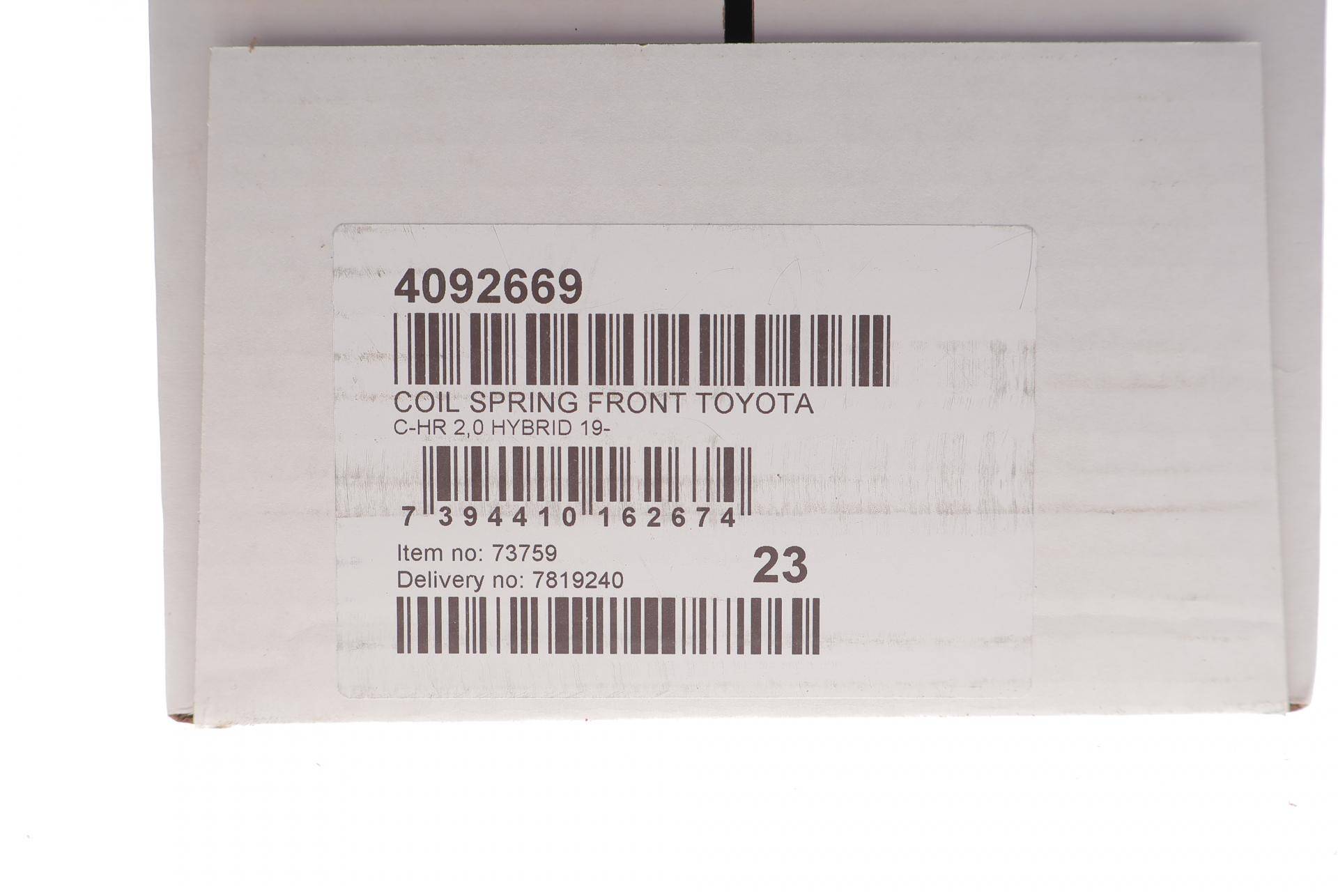 Пружина (передня) Toyota C-HR 2.0 Hybrid 19- (SUV)