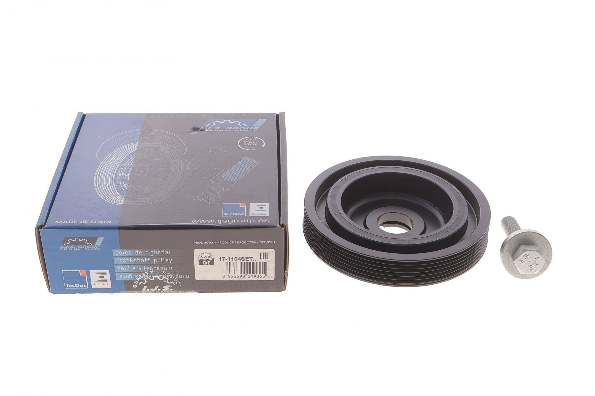 (к-кт з болтом) Шків колінвалу Citroen Jumpy/Fiat Scudo/Peugeot Expert 2.0D 07- (6PK)