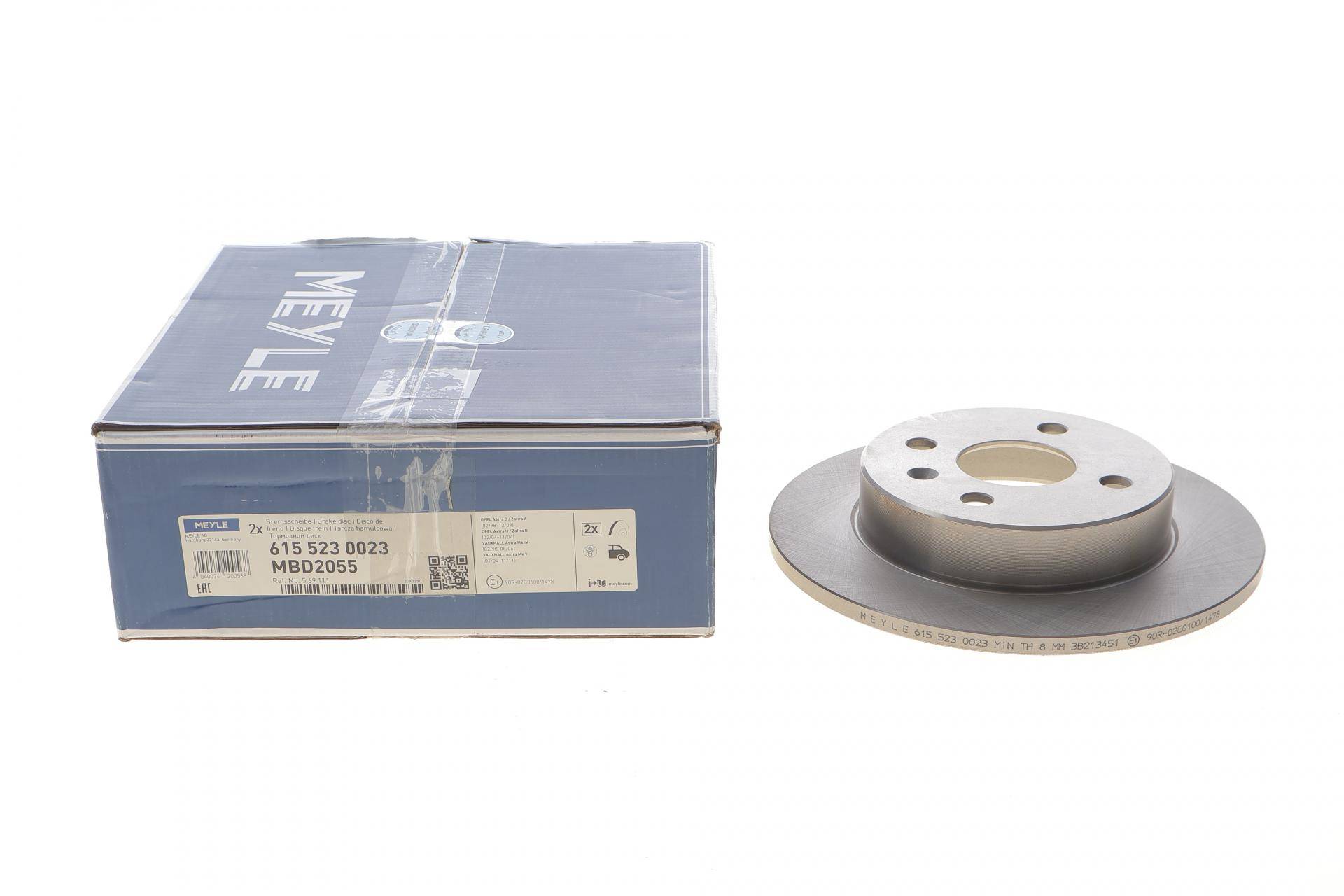 Диск гальмівний (задній) Opel Astra G/H 98-/Meriva A 03- (240x10)