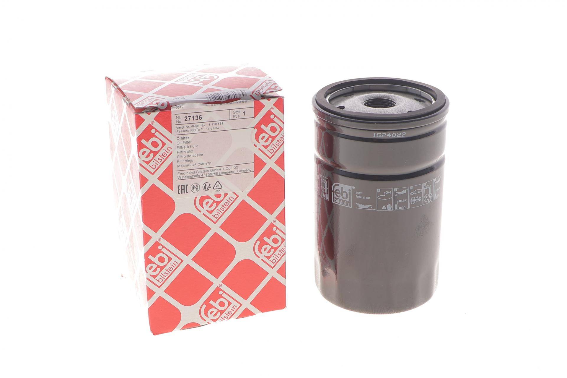 Фільтр масляний Ford Transit Connect 1.8 16V 02-13/Jeep Cherokee 3.7 V6 01-