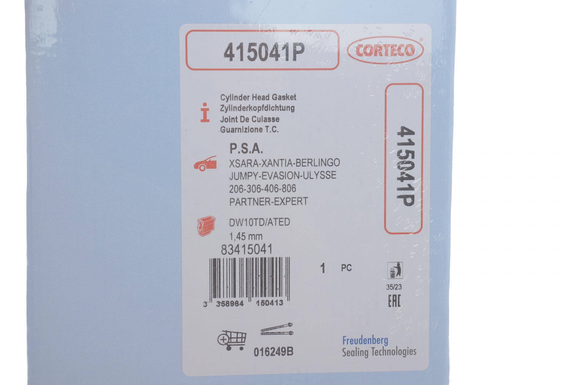 Прокладка ГБЦ Fiat Scudo/Citroen Jumpy/Peugeot Boxer 2.0HDi/JTD 01- (4 метки)